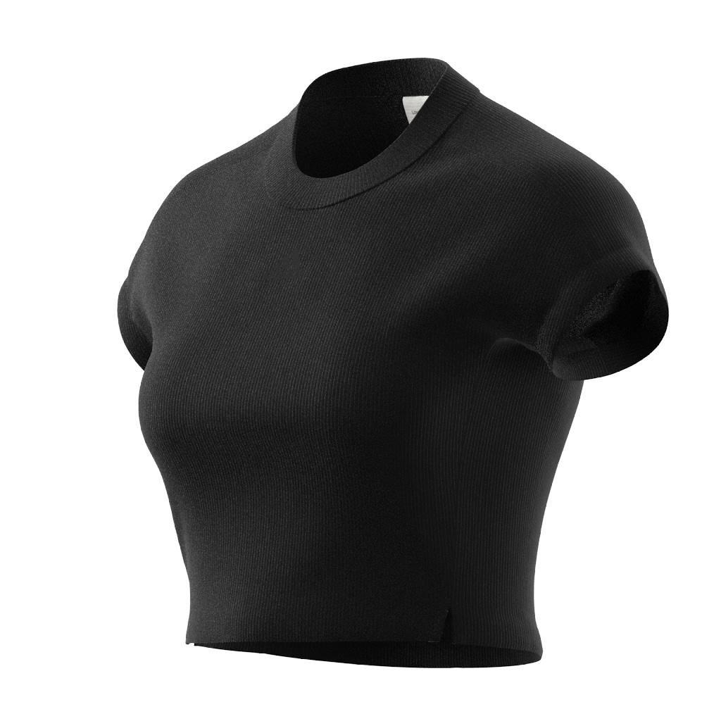 Lounge Ribbed Crop T-Shirt, Black, , large image number 13