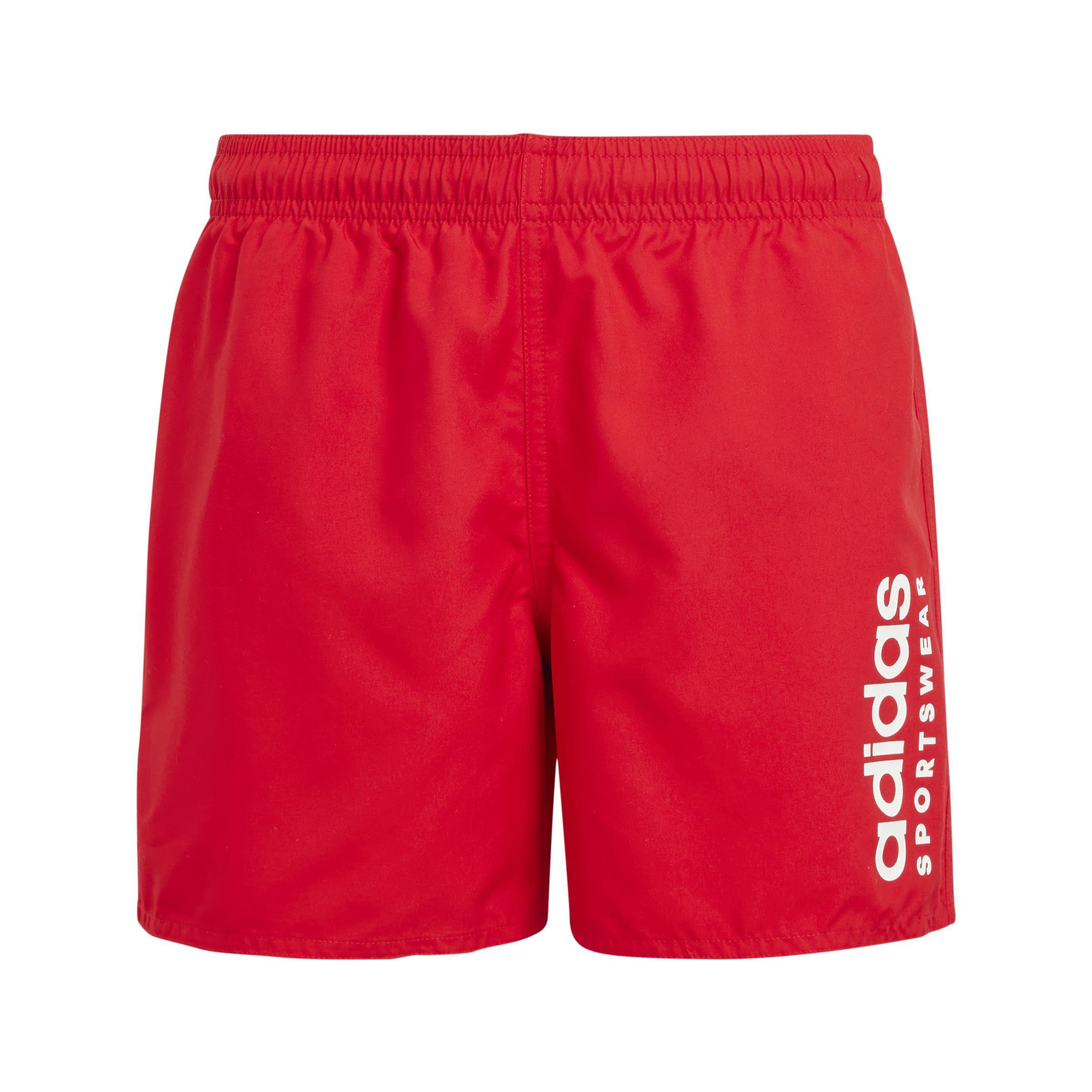 Kids Sportswear Essentials Logo Clx Swim Shorts, Red, A901_ONE, large image number 0