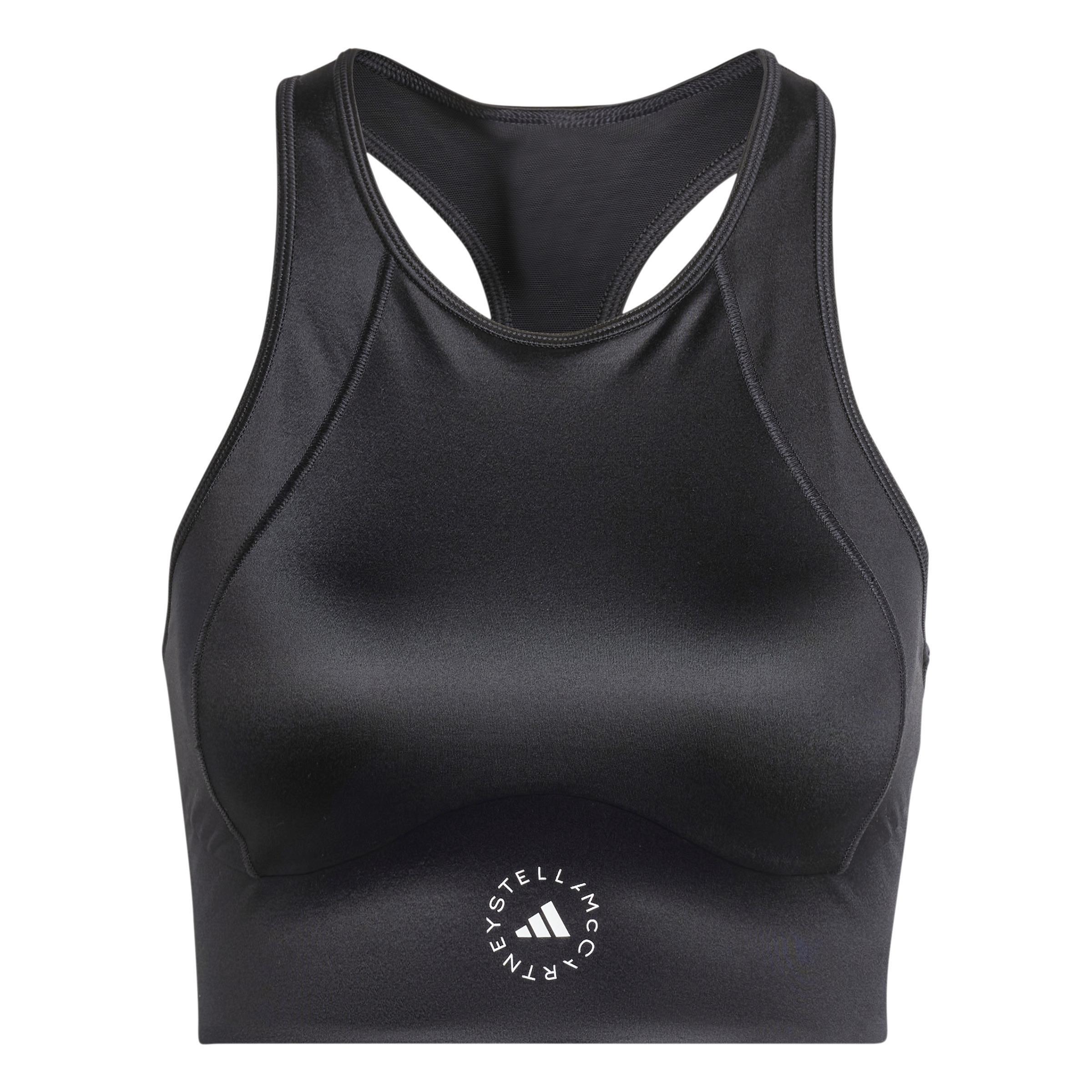 Stella Mccartney Training Shine Crop Top, Black, A901_ONE, large image number 2