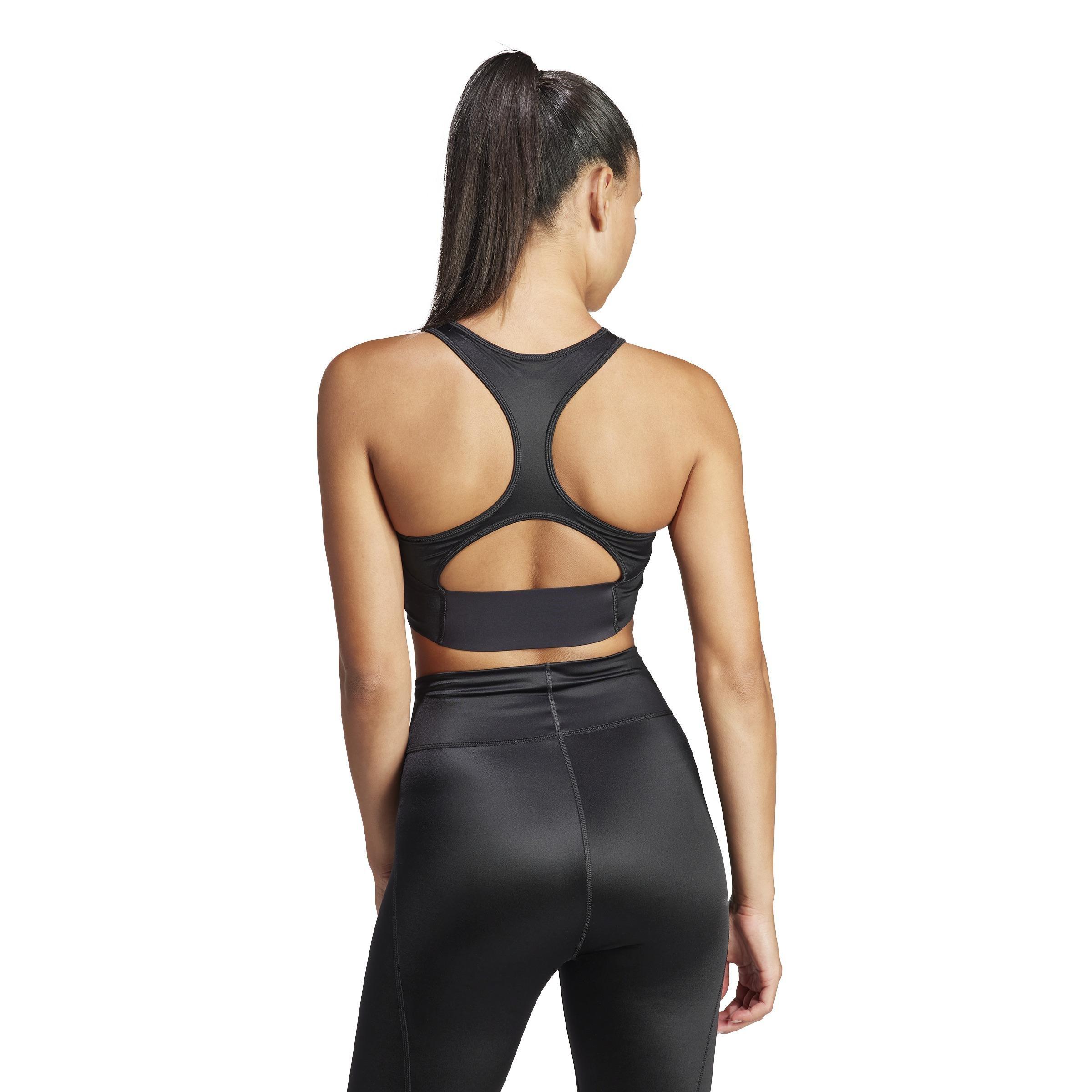 Stella Mccartney Training Shine Crop Top, Black, A901_ONE, large image number 3