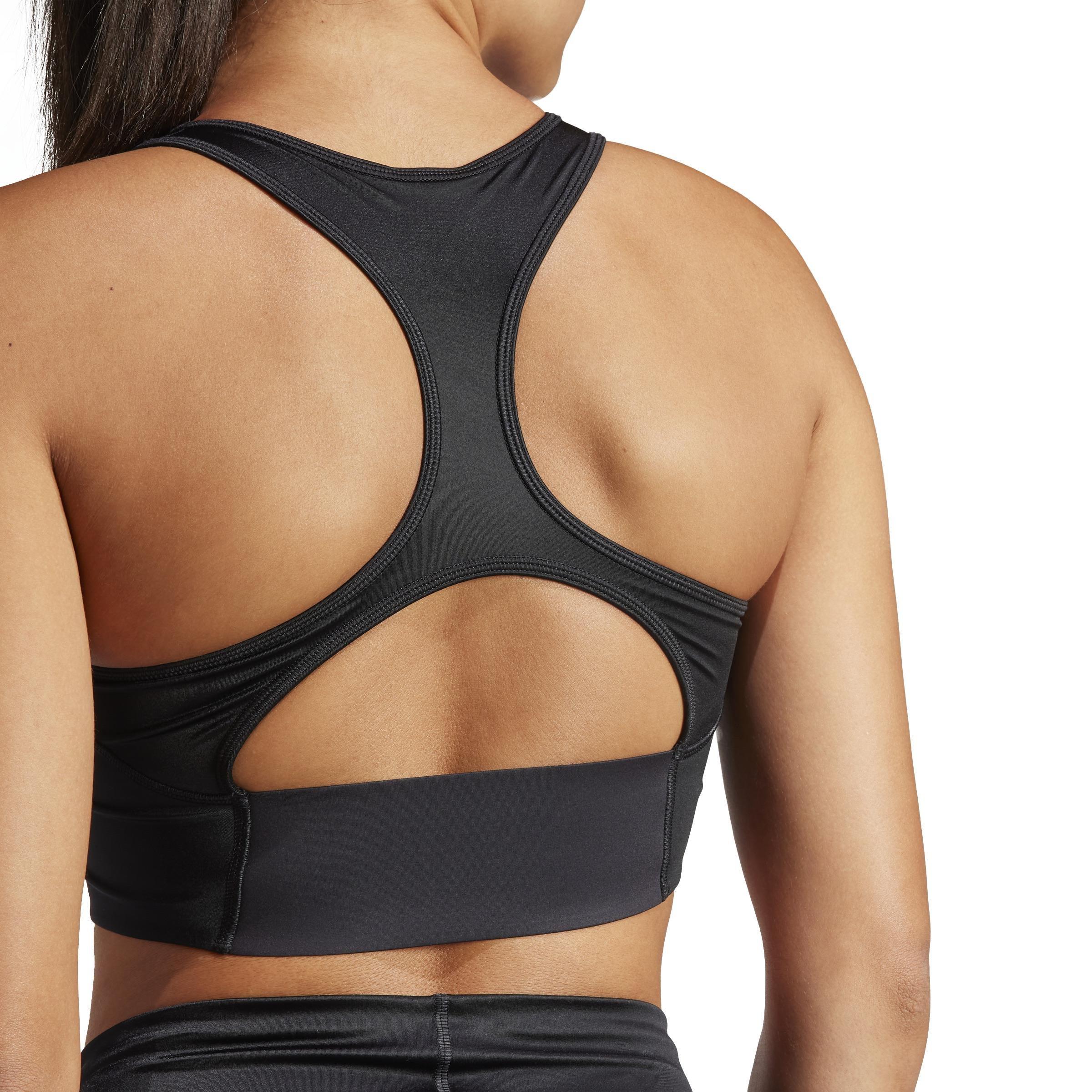 Stella Mccartney Training Shine Crop Top, Black, A901_ONE, large image number 4