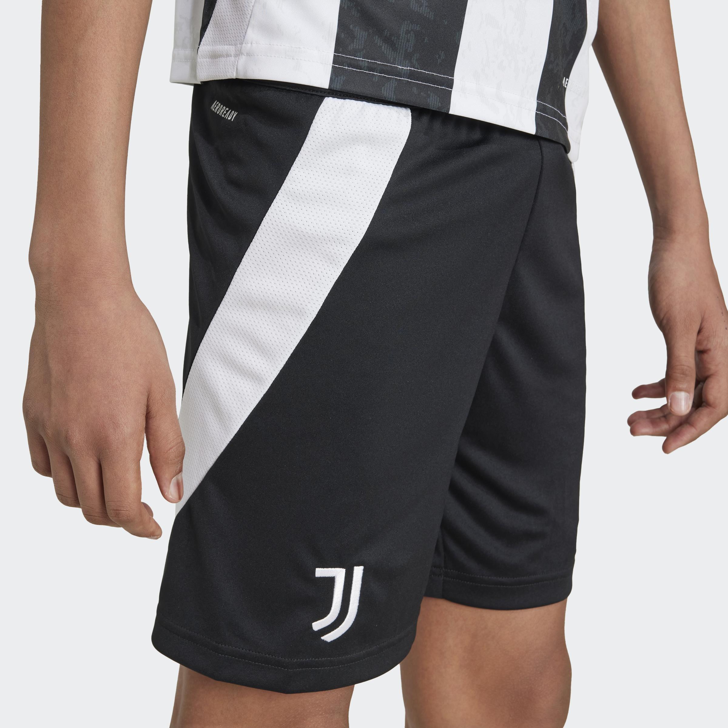 Unisex Kids Juventus 24/25 Home Shorts, Black, A901_ONE, large image number 7