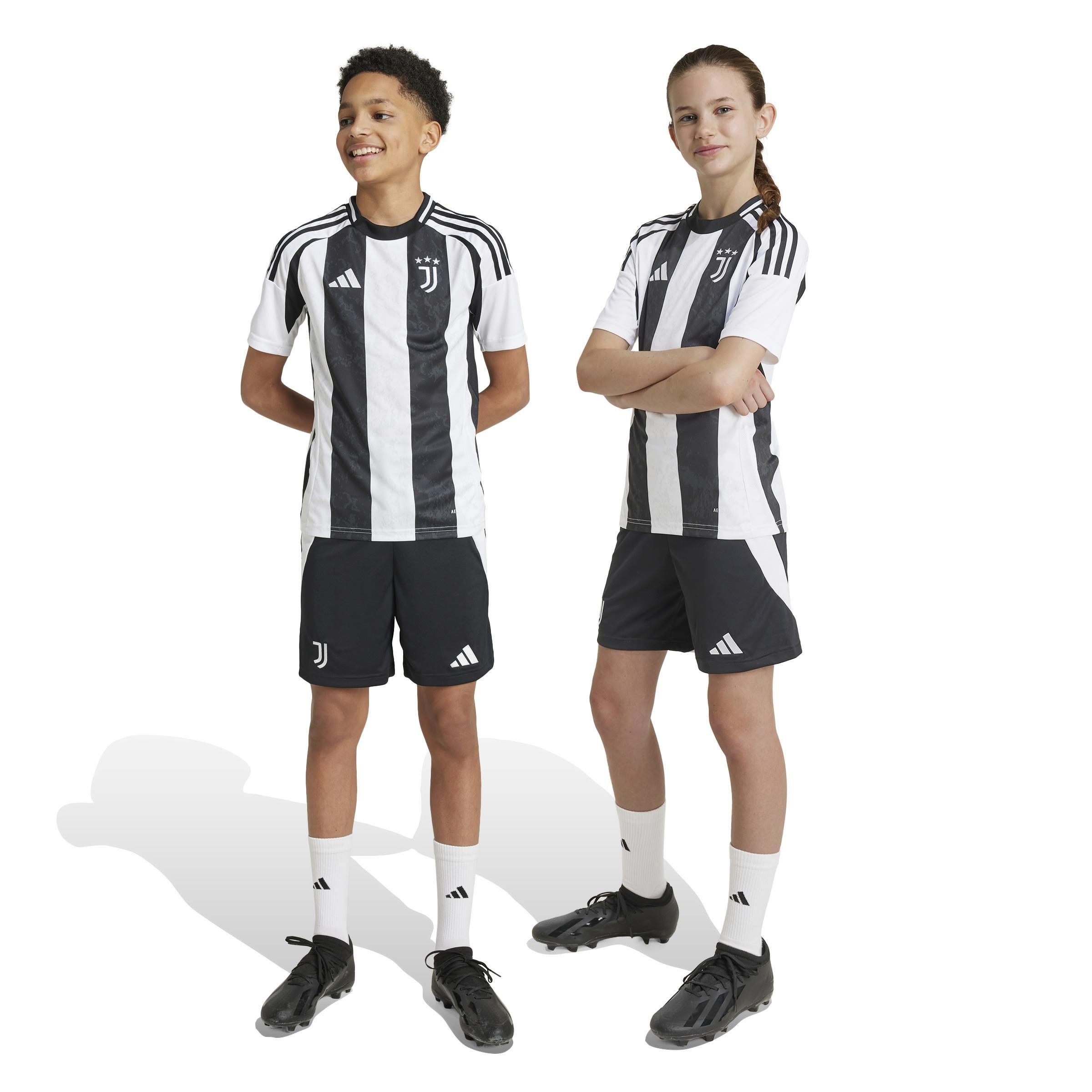 Unisex Kids Juventus 24/25 Home Shorts, Black, A901_ONE, large image number 9