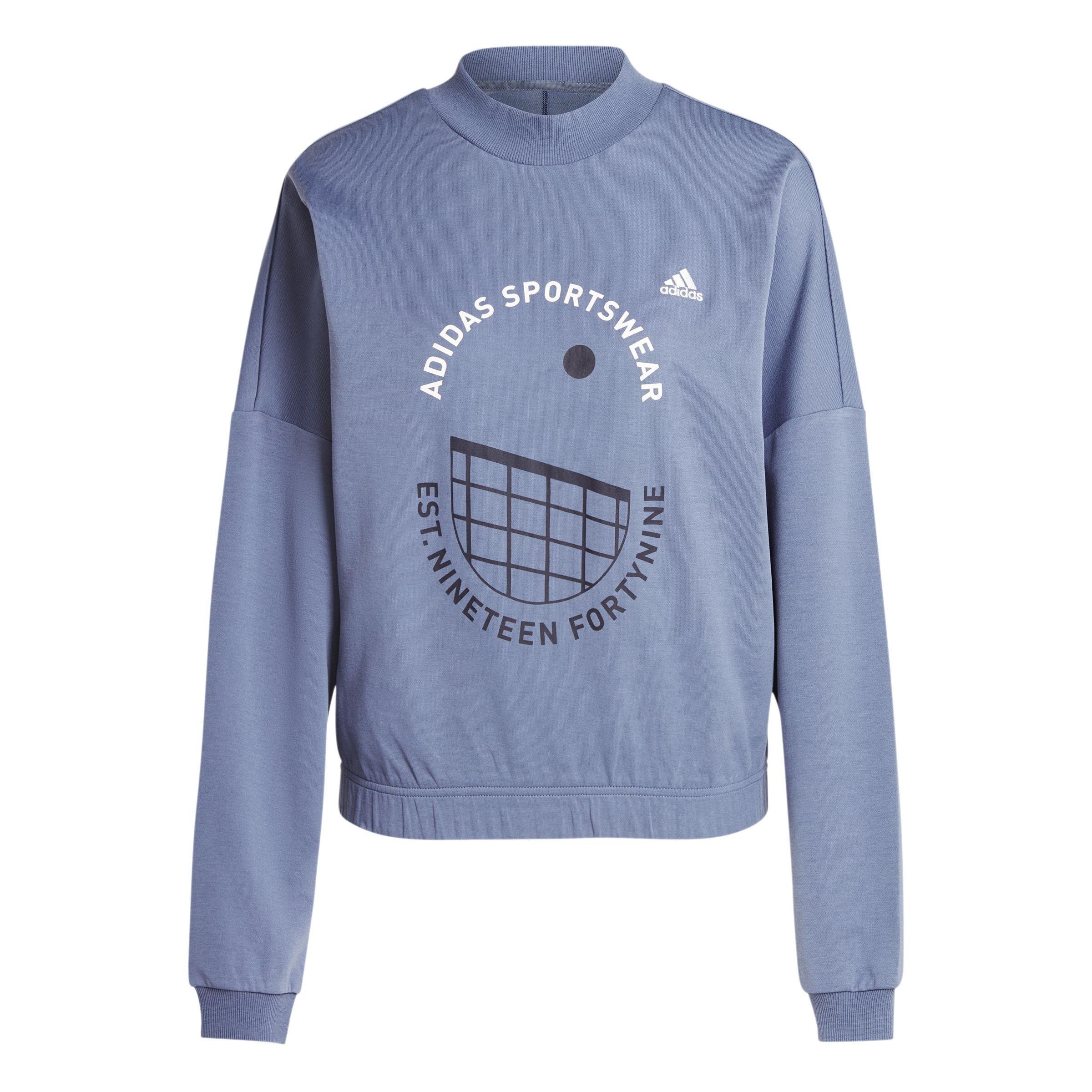 Sportswear Resort Graphic Loose Sweatshirt, Blue, A901_ONE, large image number 1