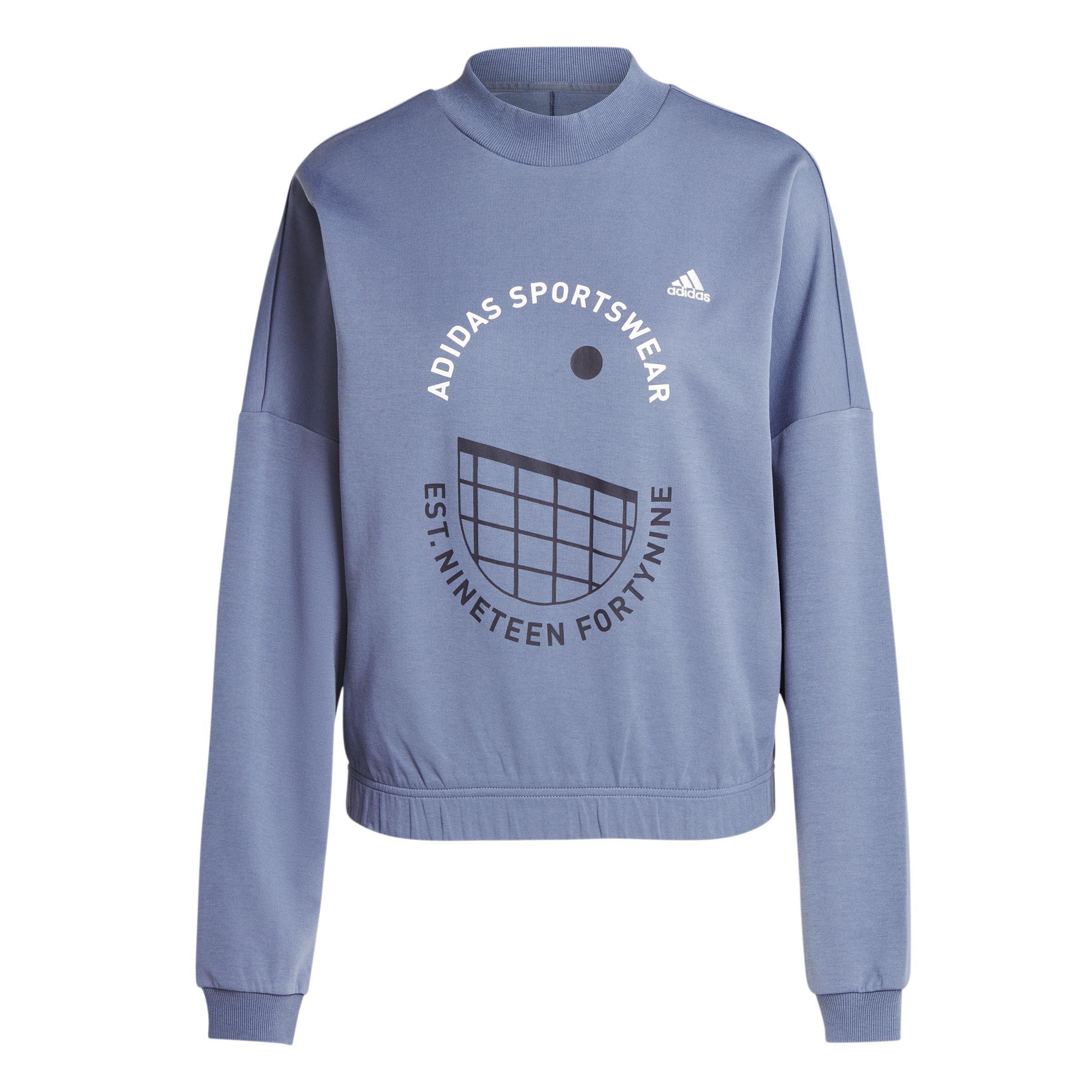 Sportswear Resort Graphic Loose Sweatshirt, Blue, A901_ONE, large image number 2