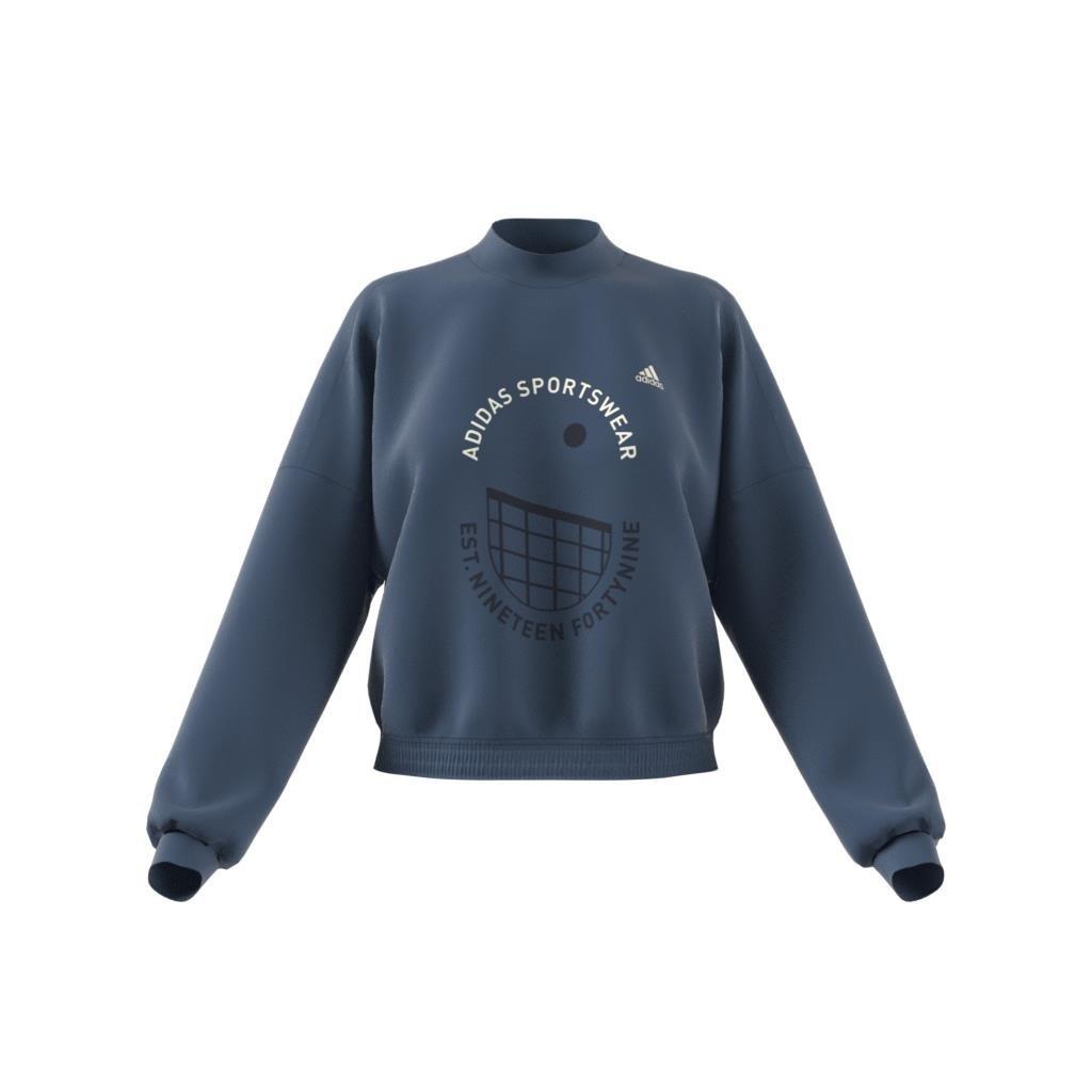 Sportswear Resort Graphic Loose Sweatshirt, Blue, A901_ONE, large image number 7