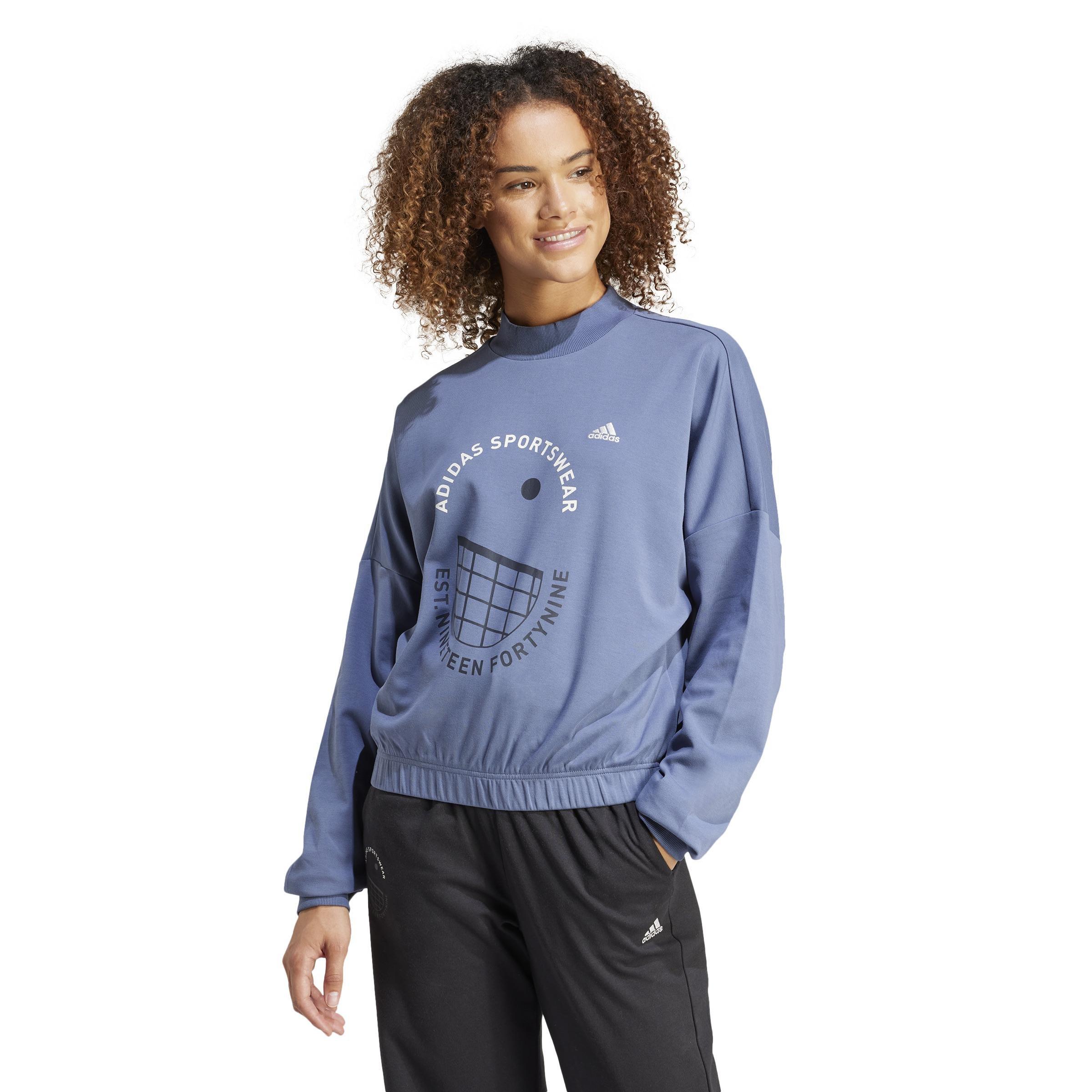 Sportswear Resort Graphic Loose Sweatshirt, Blue, A901_ONE, large image number 11