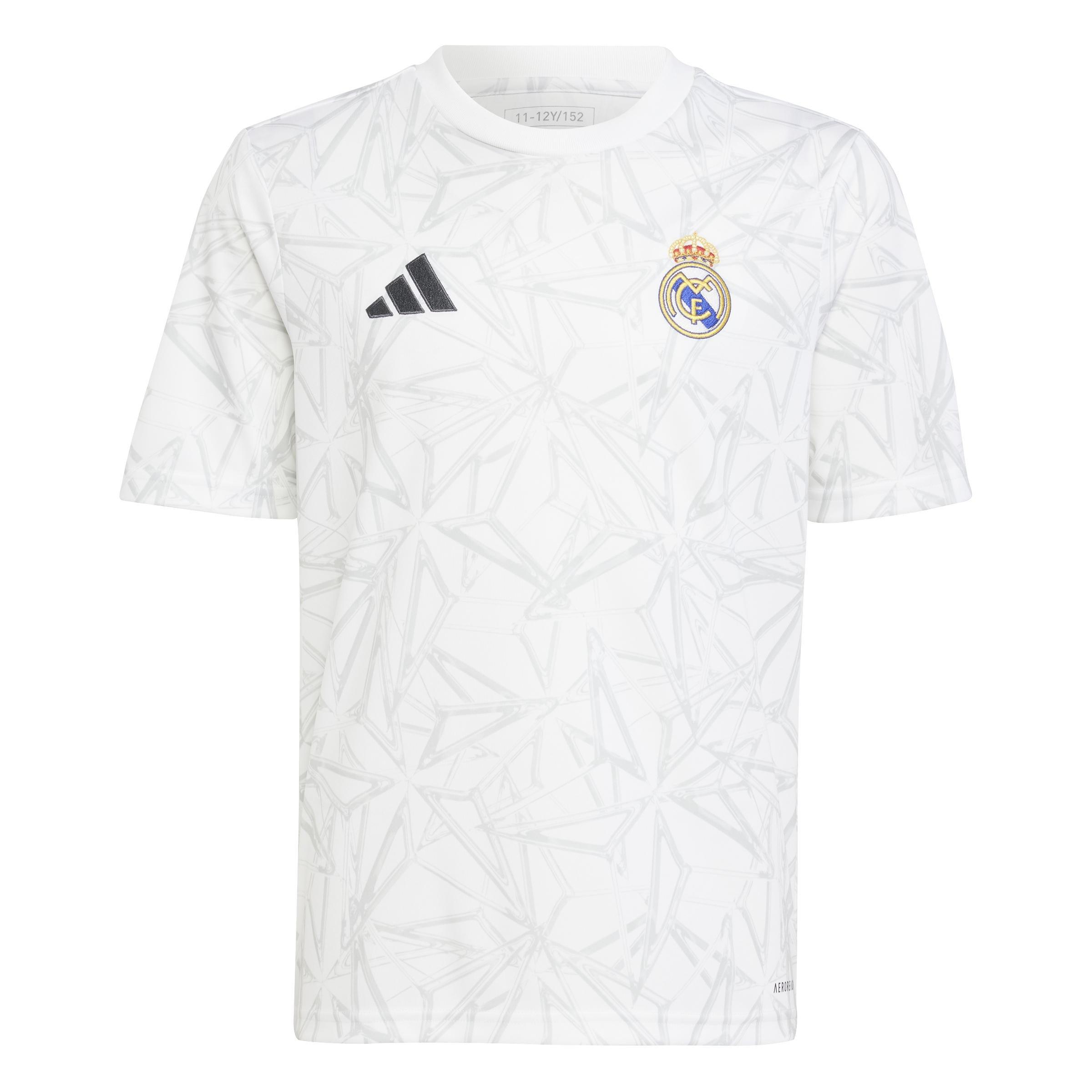 Unisex Kids Real Madrid Pre-Match Jersey, White, A901_ONE, large image number 0