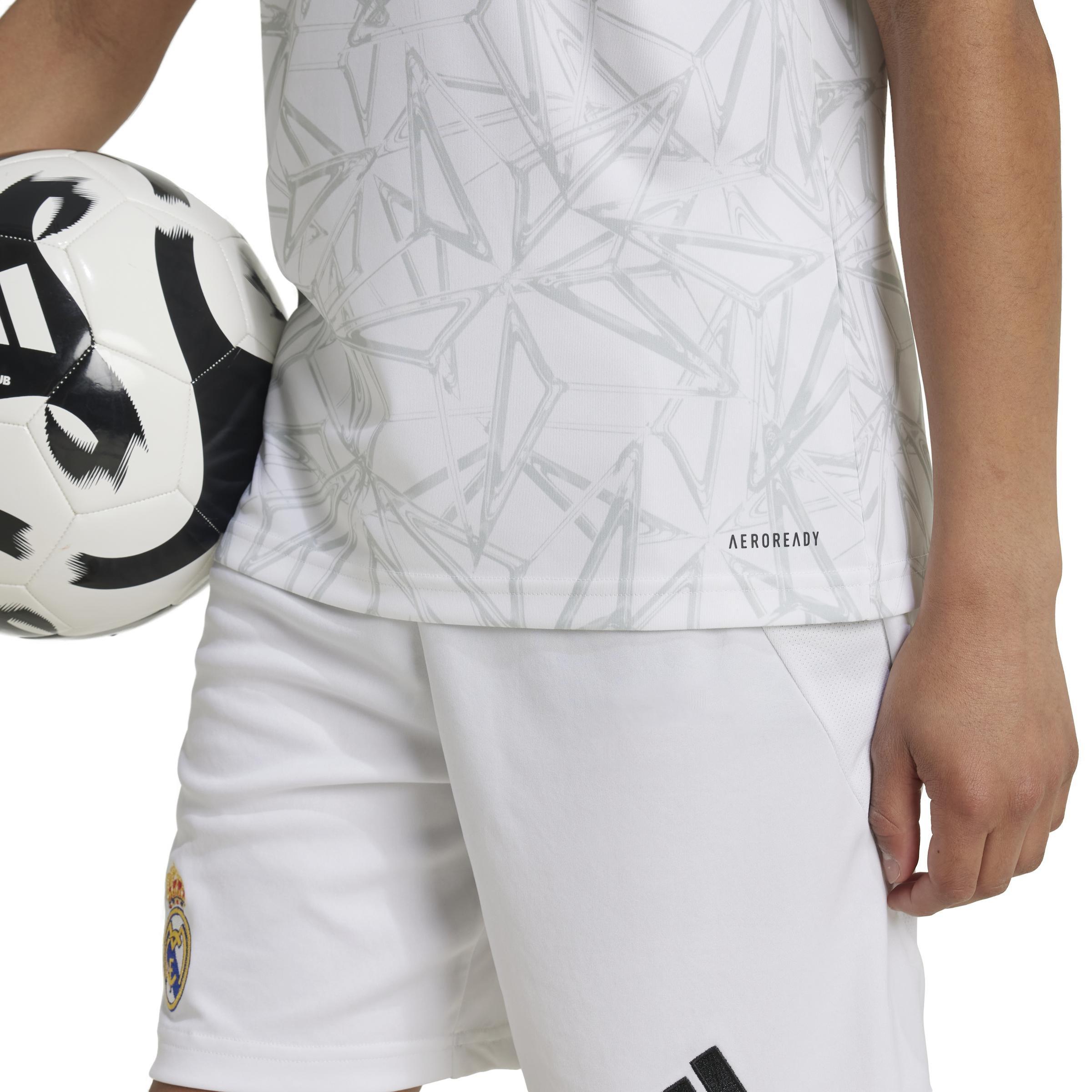 Unisex Kids Real Madrid Pre-Match Jersey, White, A901_ONE, large image number 5