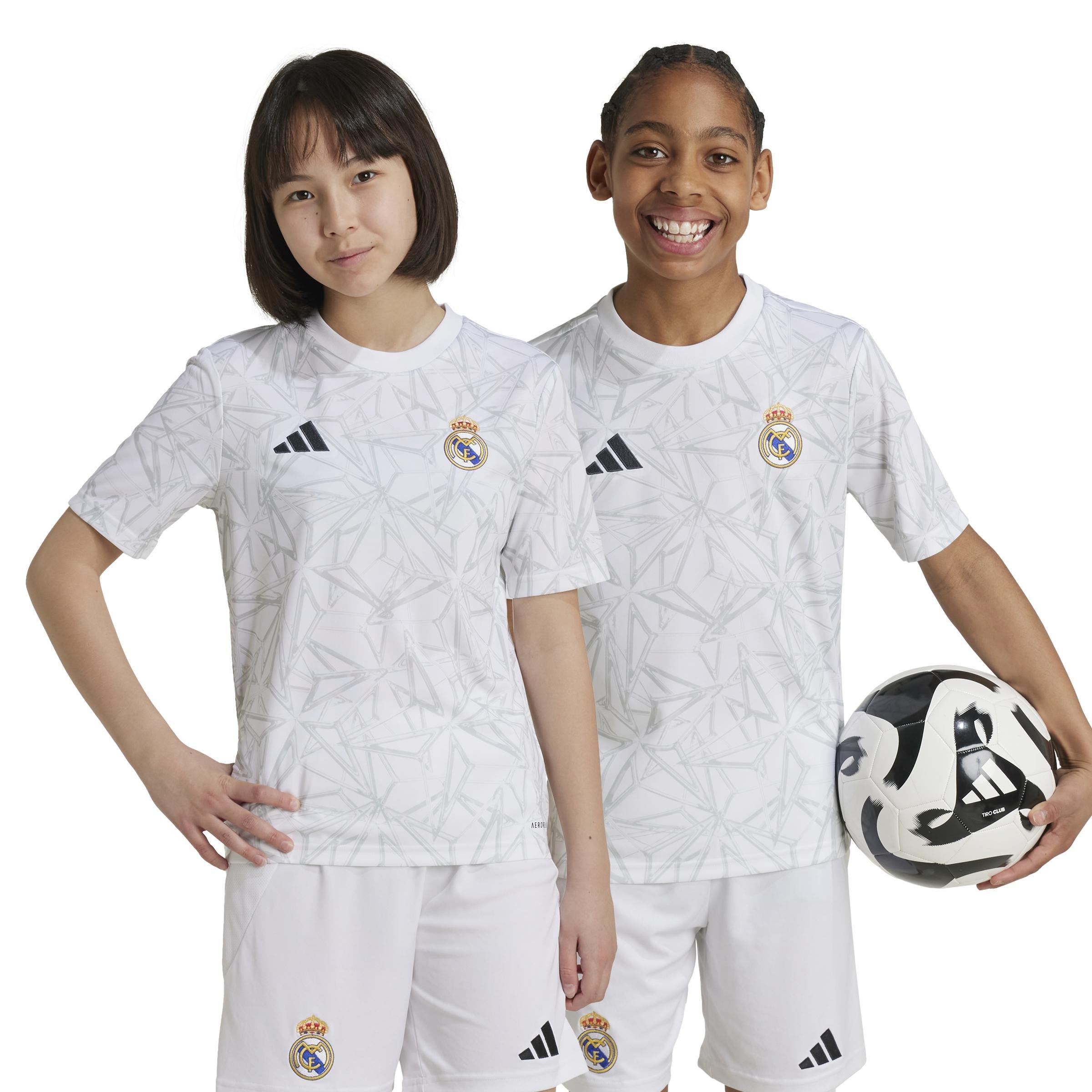 Unisex Kids Real Madrid Pre-Match Jersey, White, A901_ONE, large image number 6