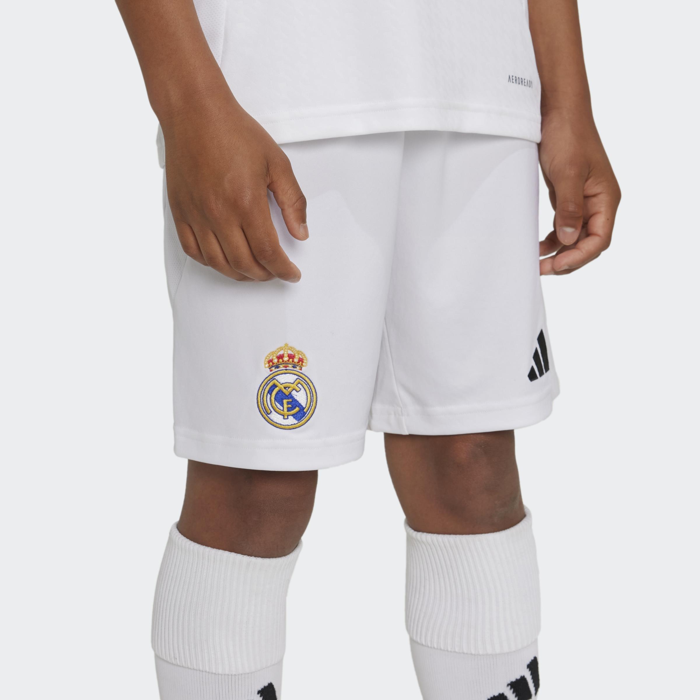Kids Real Madrid 24/25 Home Shorts, White, A901_ONE, large image number 3