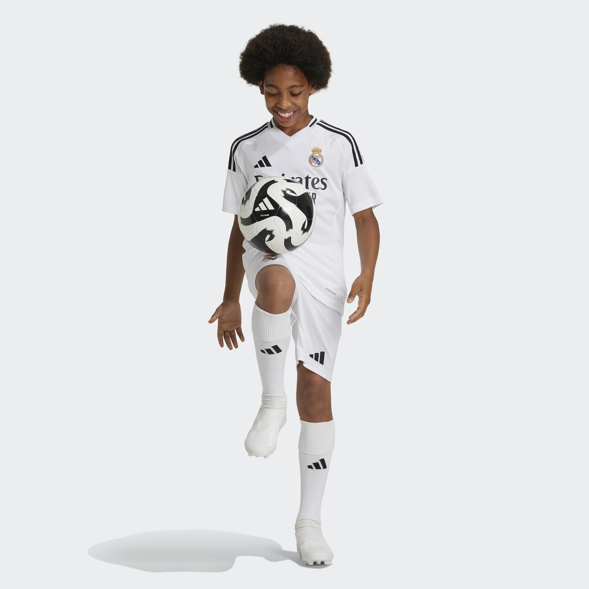 Kids Real Madrid 24/25 Home Shorts, White, A901_ONE, large image number 4