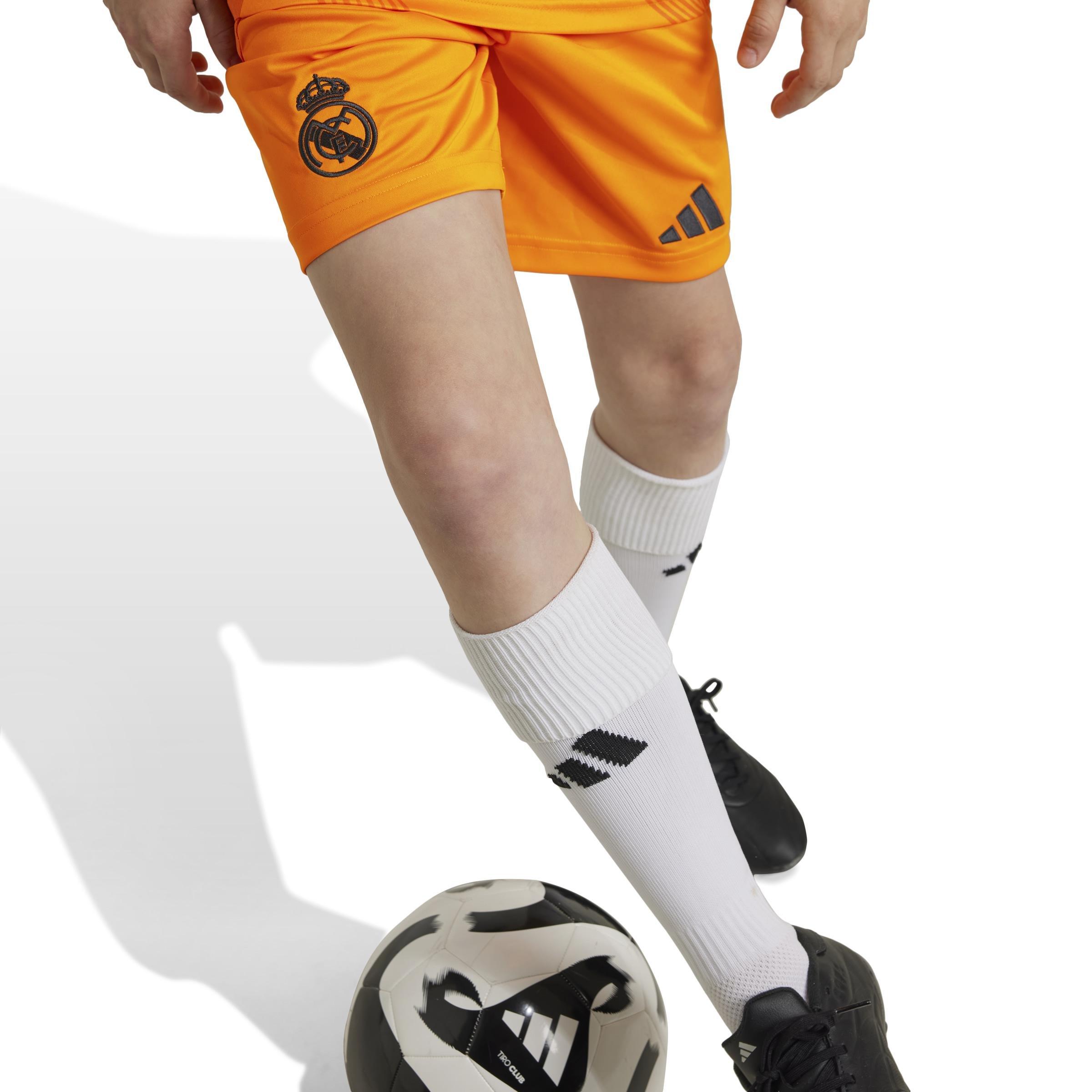 Kids Real Madrid 24/25 Away Shorts, Orange, , large image number 4