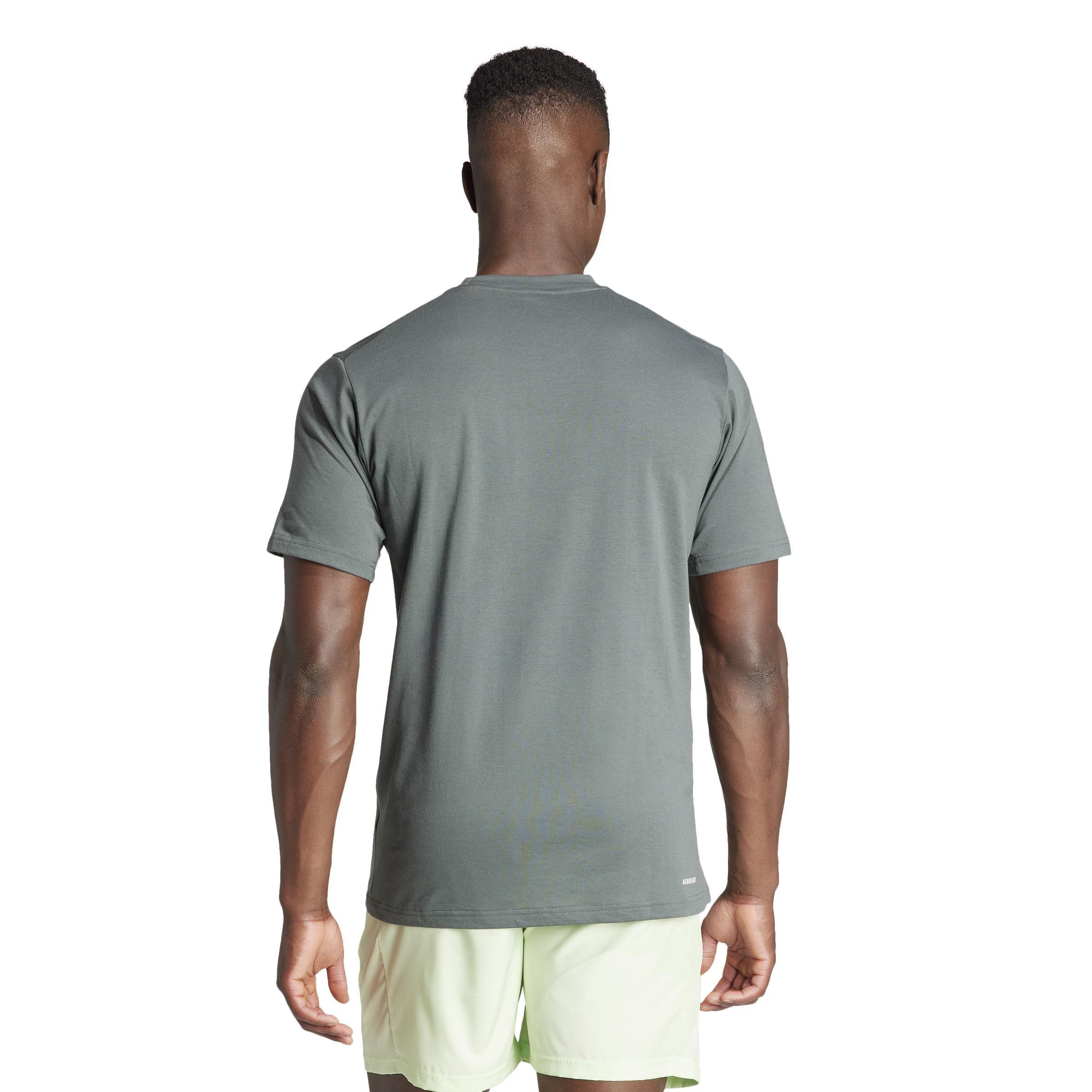 Train Essentials Feelready Logo Training T-Shirt, Green, A901_ONE, large image number 3