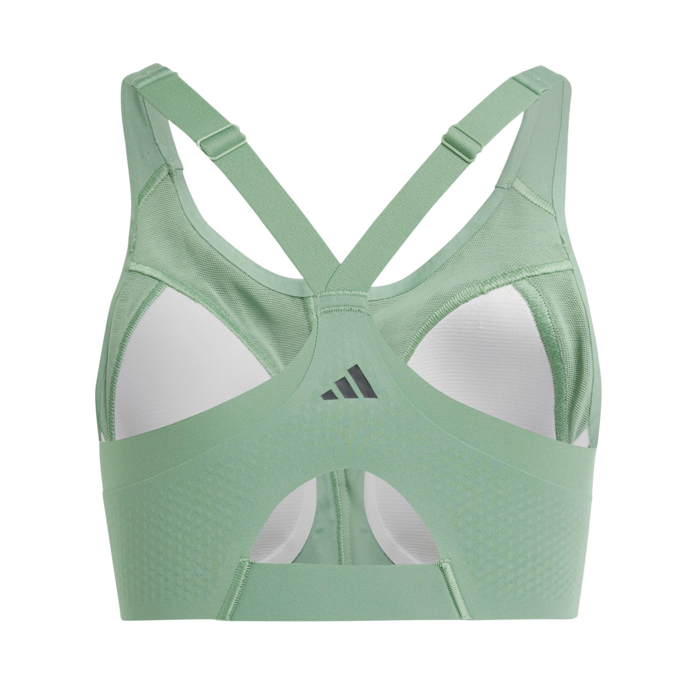 Tlrd Impact Luxe High-Support Zip Bra, Green, A901_ONE, large image number 4