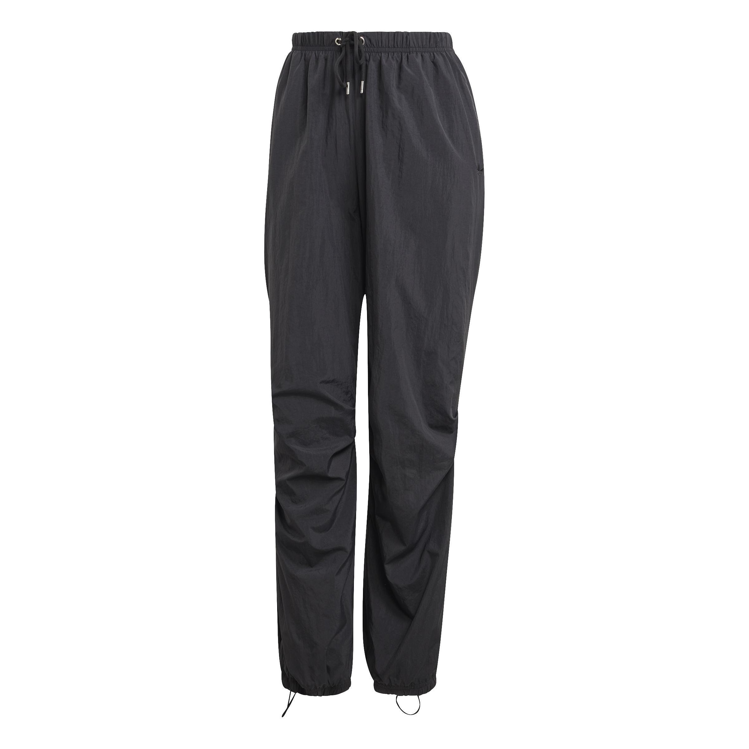 Premium Essentials Nylon Parachute Tracksuit Bottoms, Black, , large image number 1