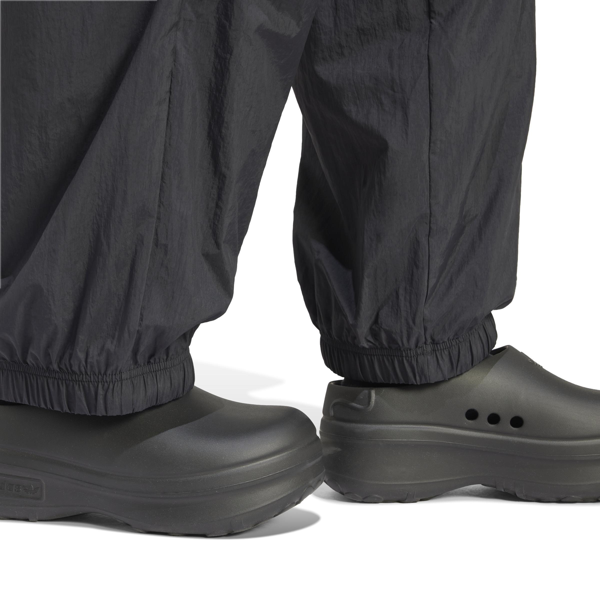Premium Essentials Nylon Parachute Tracksuit Bottoms, Black, , large image number 3