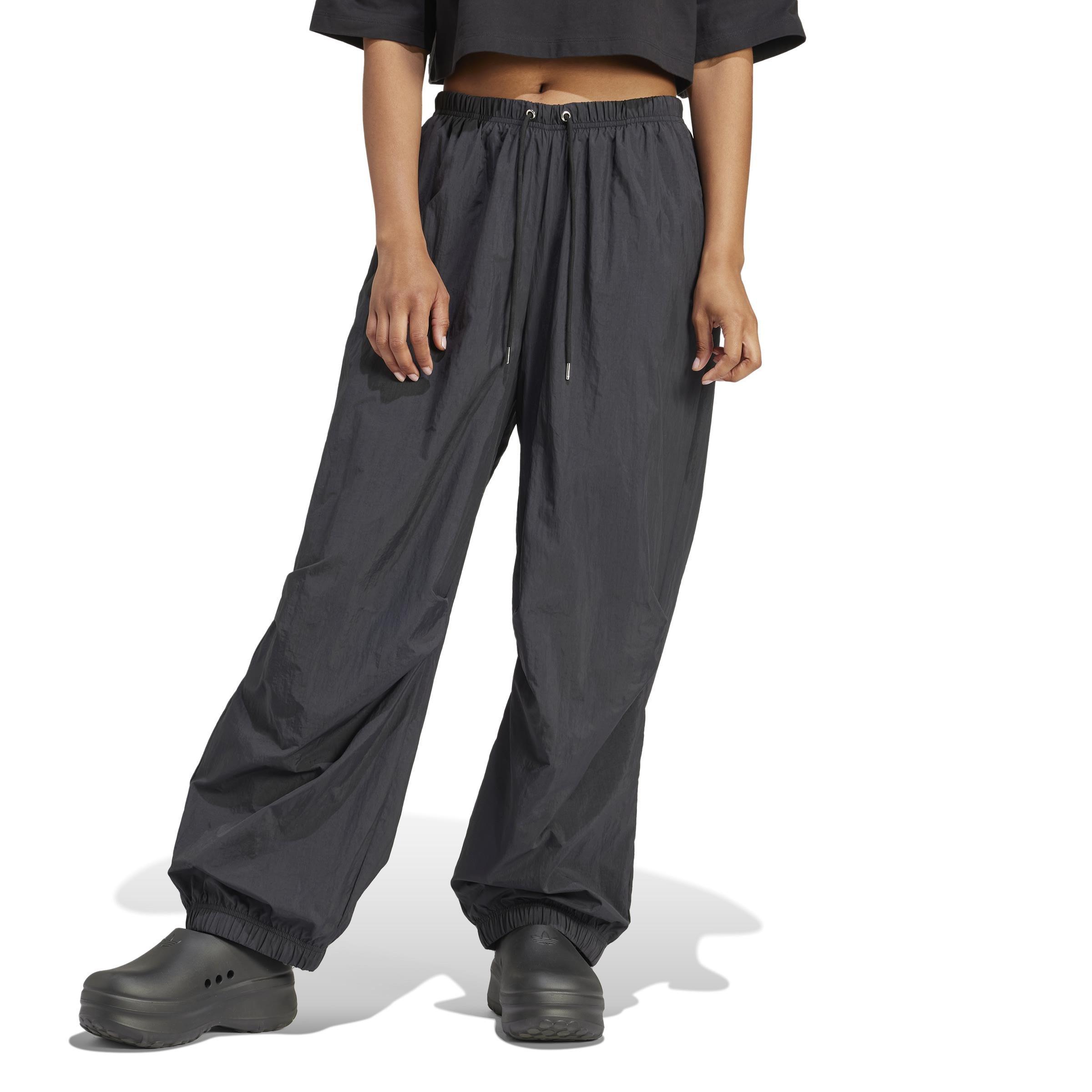 Premium Essentials Nylon Parachute Tracksuit Bottoms, Black, A901_ONE, large image number 11