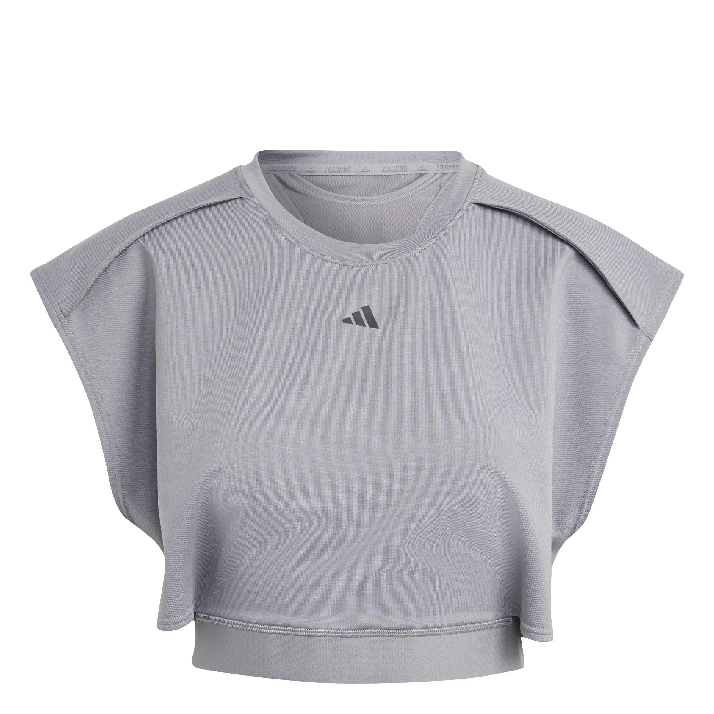 Power Aeroready Crop Sleeveless T-shirt, Grey, A901_ONE, large image number 1