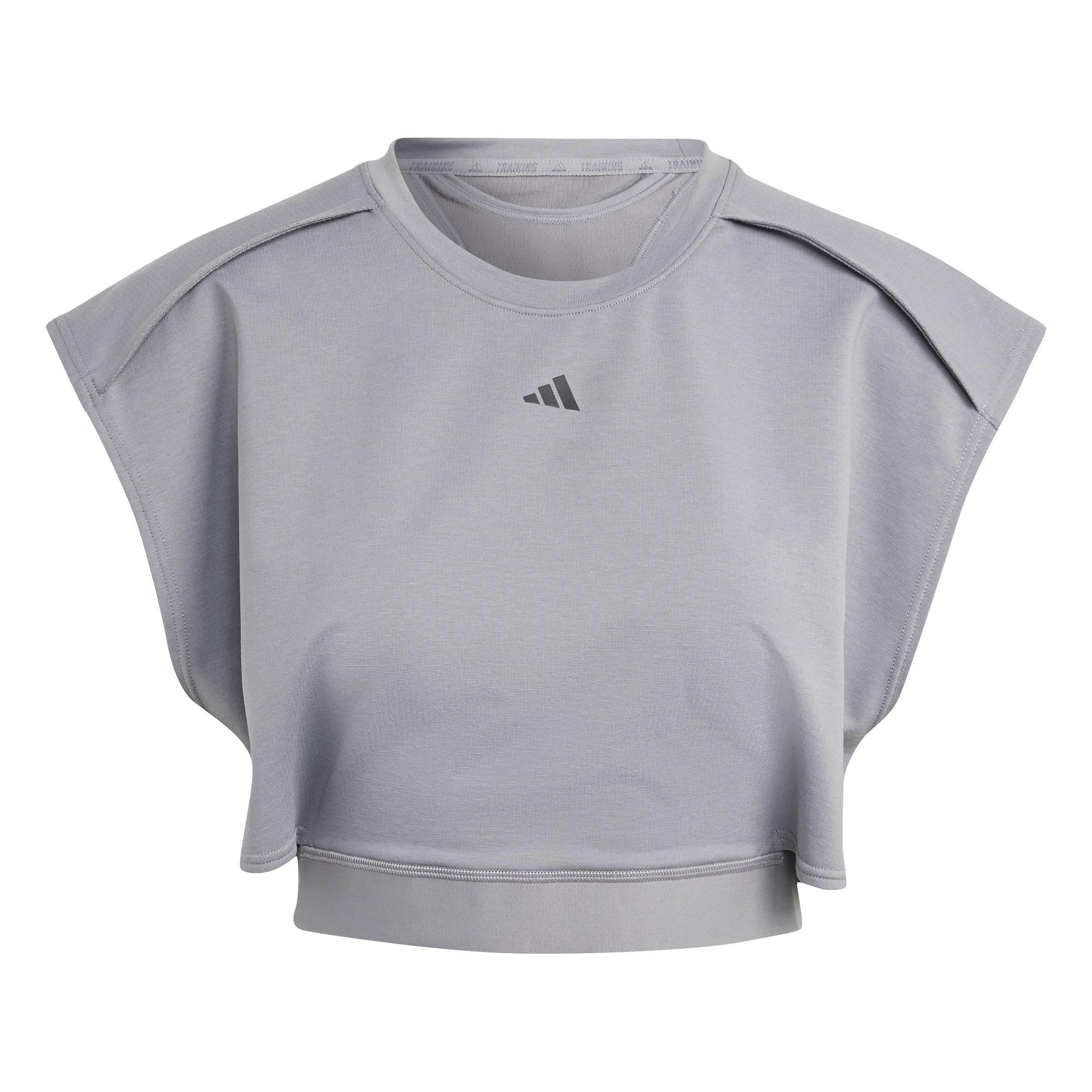 Power Aeroready Crop Sleeveless T-shirt, Grey, A901_ONE, large image number 2