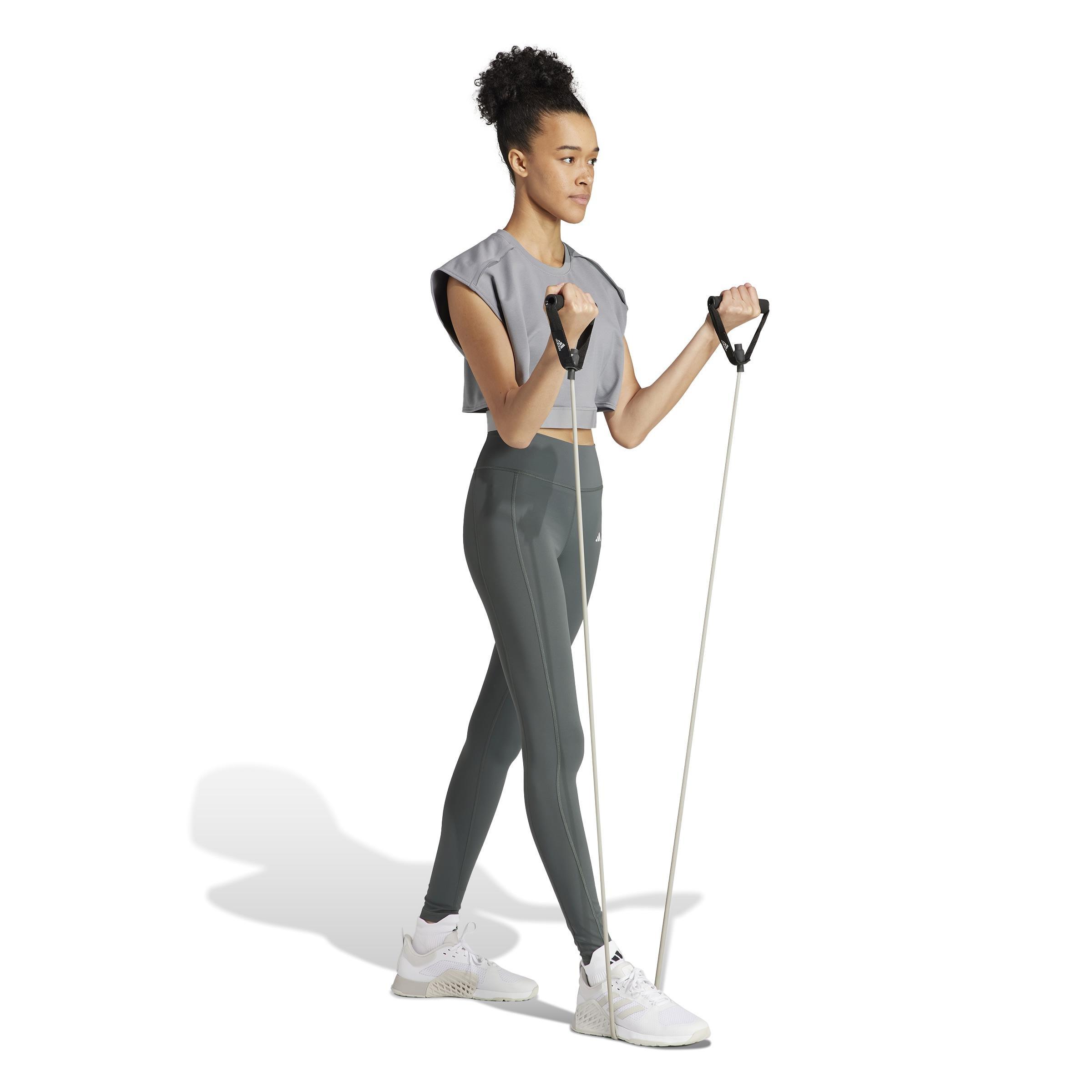 Power Aeroready Crop Sleeveless T-shirt, Grey, A901_ONE, large image number 10