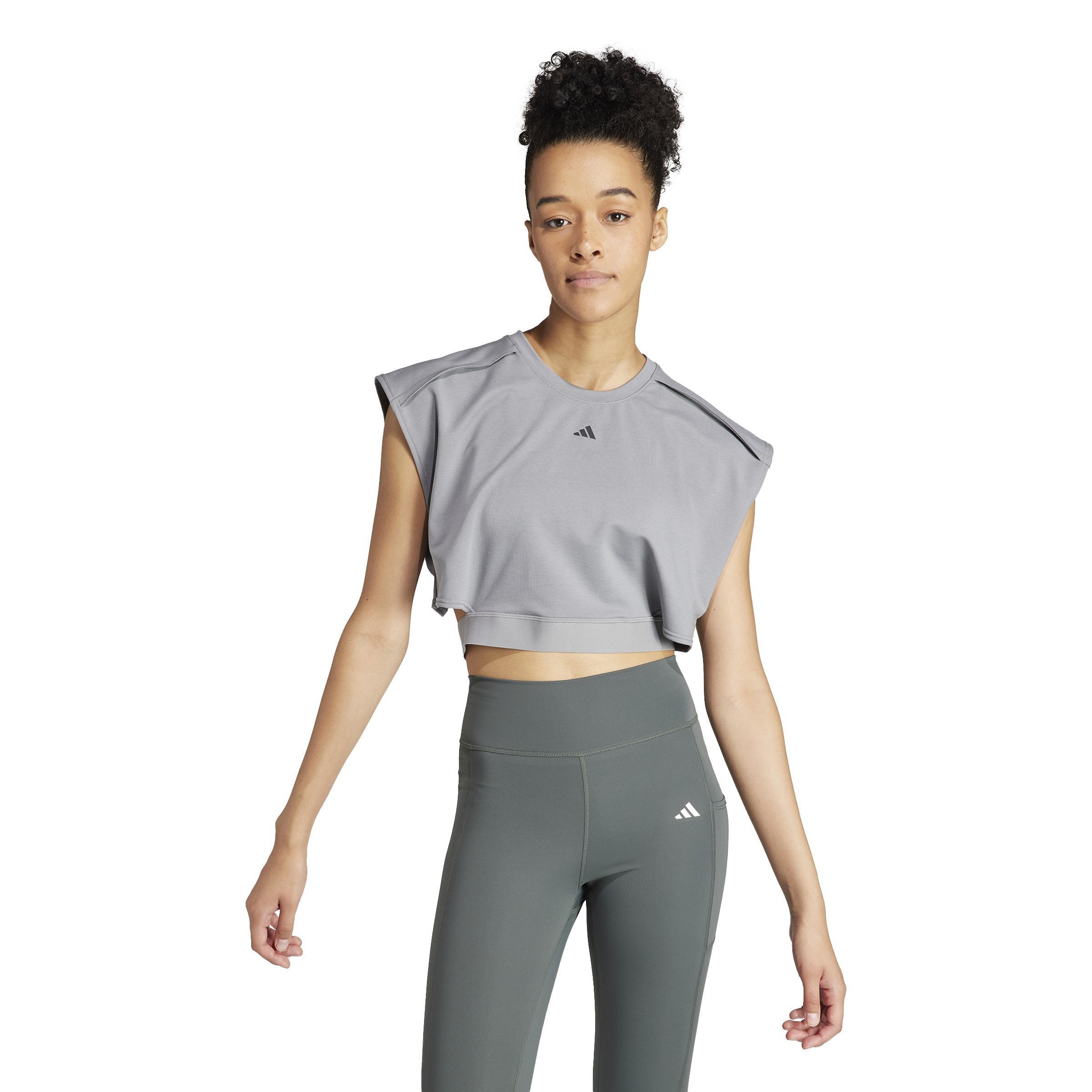 Power Aeroready Crop Sleeveless T-shirt, Grey, A901_ONE, large image number 11