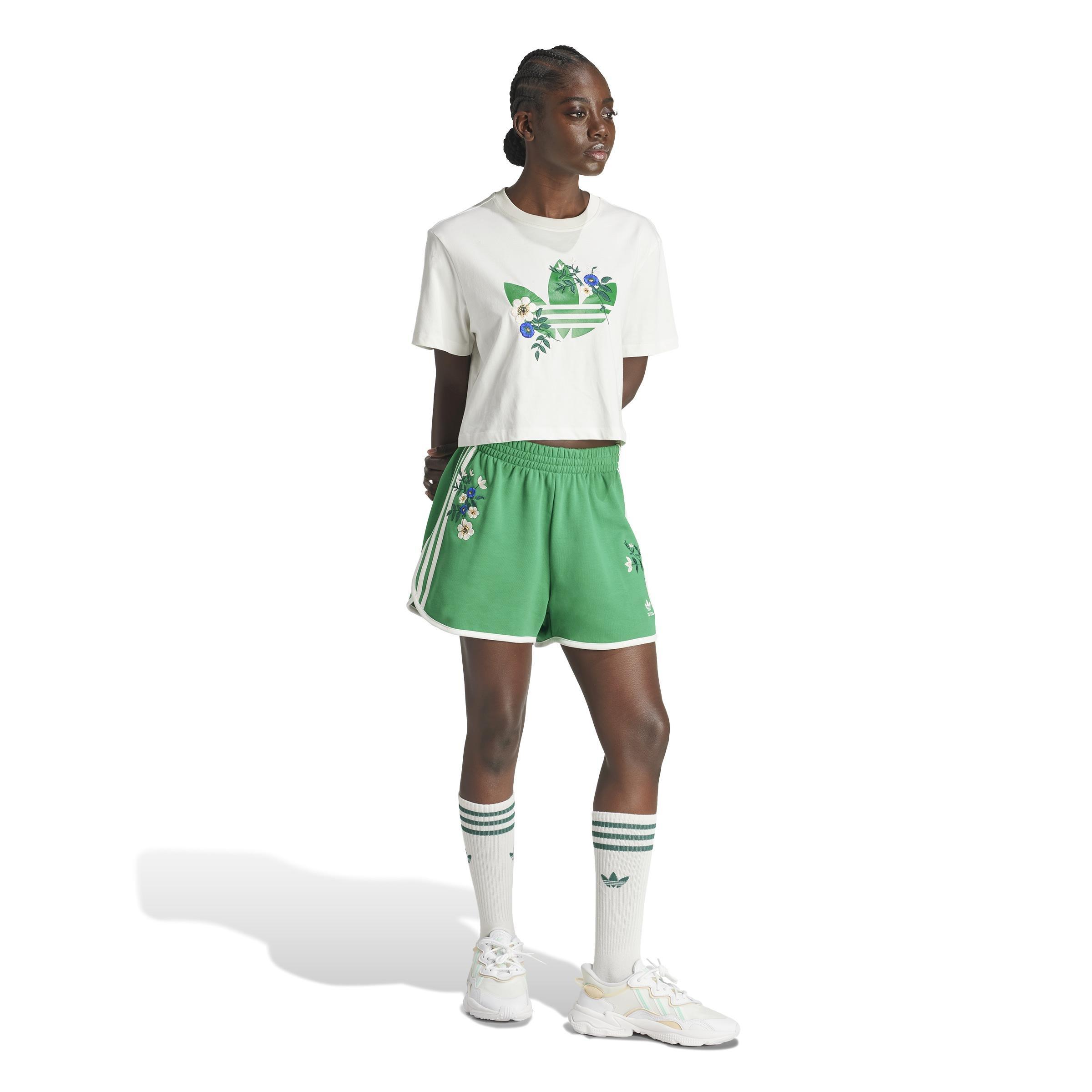 Fashion Graphics Floral Shorts, Green, A901_ONE, large image number 6