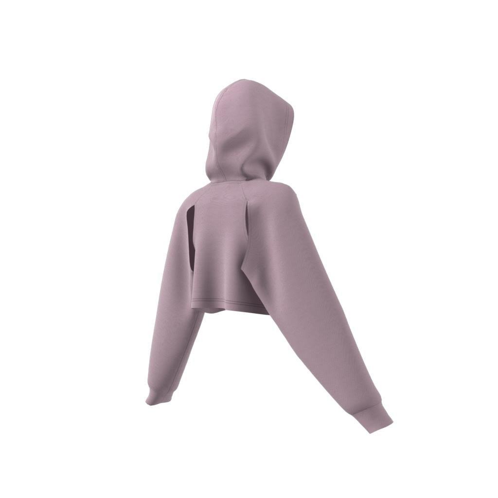Hiit Aeroready Crop Training Hoodie, Purple, , large image number 5