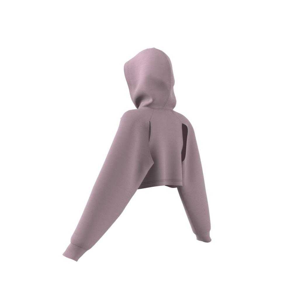 Hiit Aeroready Crop Training Hoodie, Purple, , large image number 6