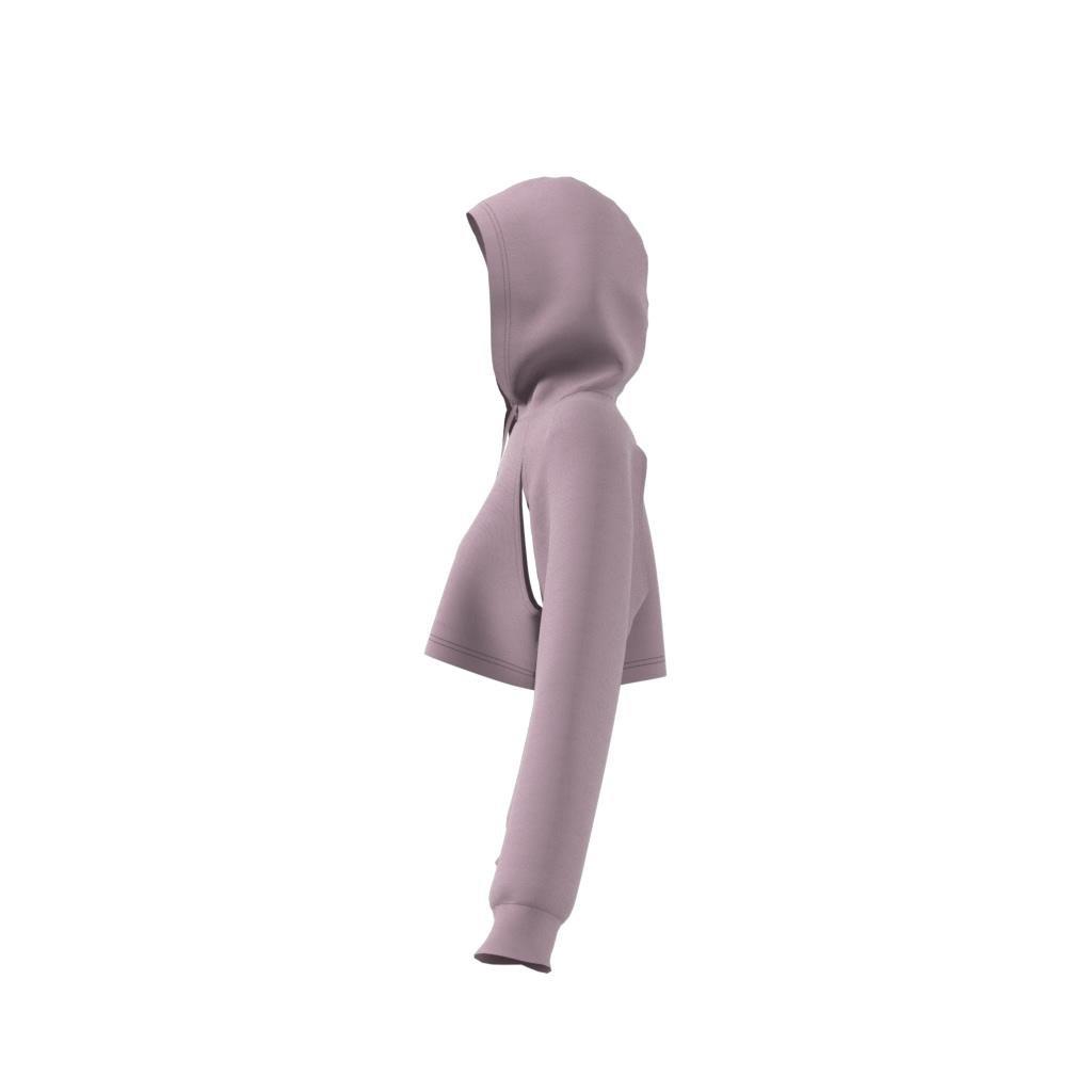 Hiit Aeroready Crop Training Hoodie, Purple, , large image number 7