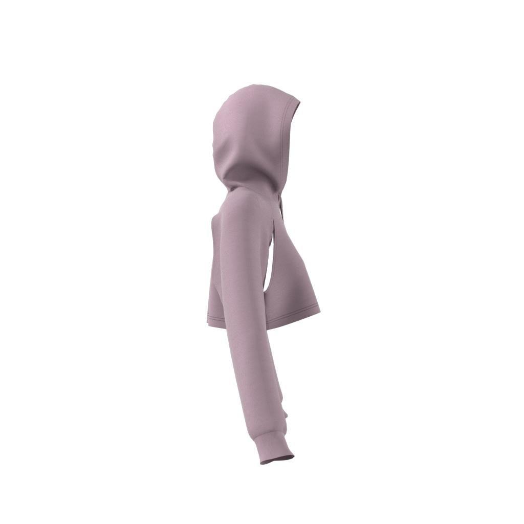 Hiit Aeroready Crop Training Hoodie, Purple, , large image number 8