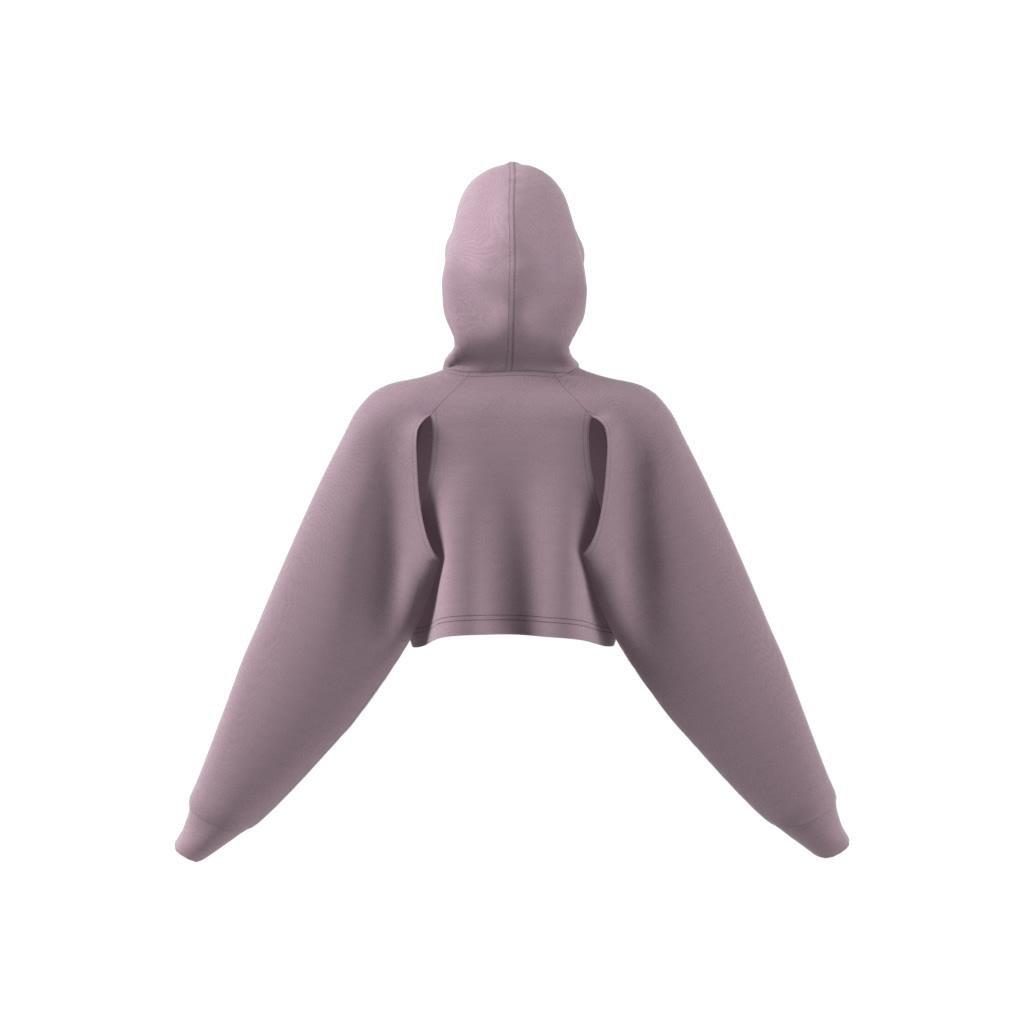 Hiit Aeroready Crop Training Hoodie, Purple, , large image number 10