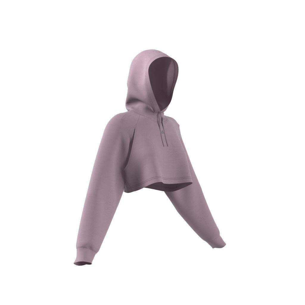 Hiit Aeroready Crop Training Hoodie, Purple, , large image number 12