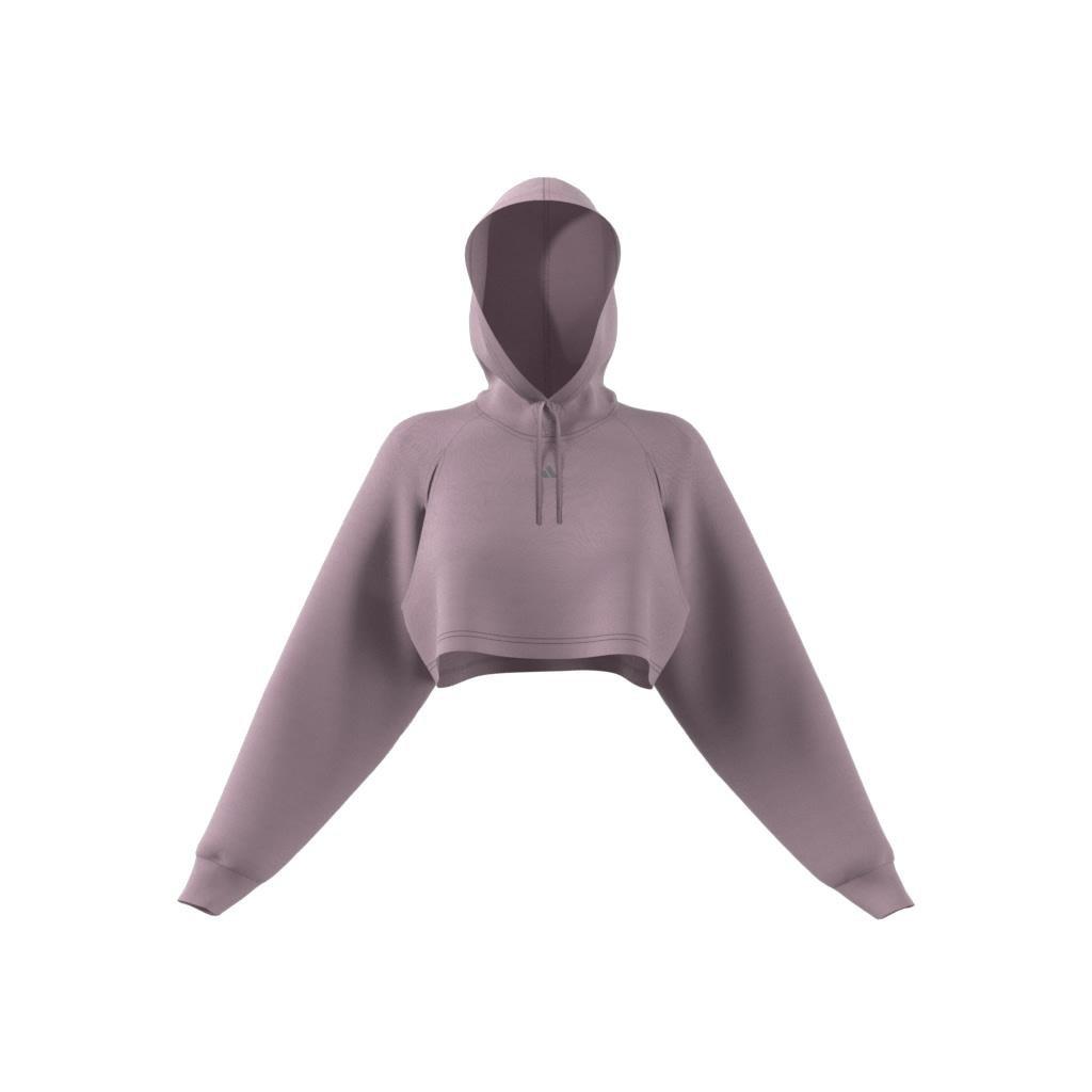 Hiit Aeroready Crop Training Hoodie, Purple, , large image number 13