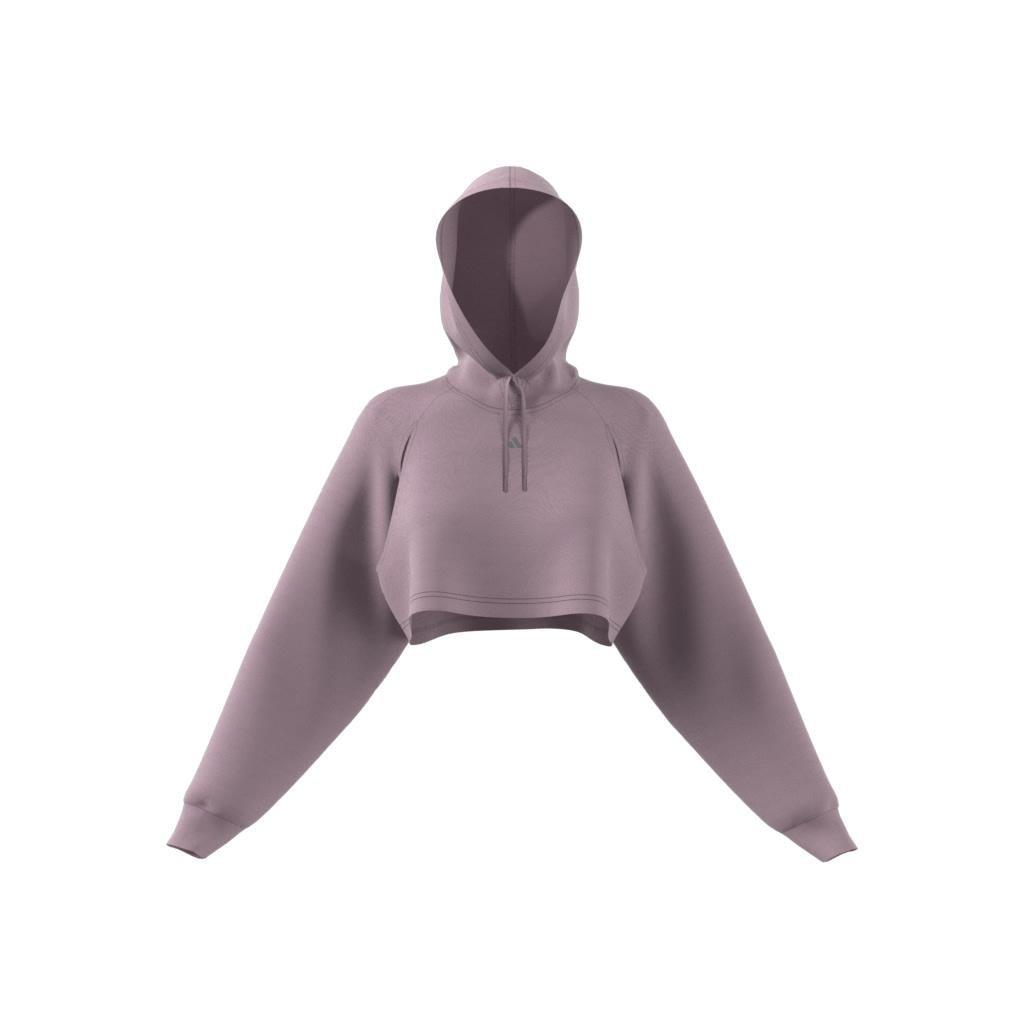 Hiit Aeroready Crop Training Hoodie, Purple, A901_ONE, large image number 13