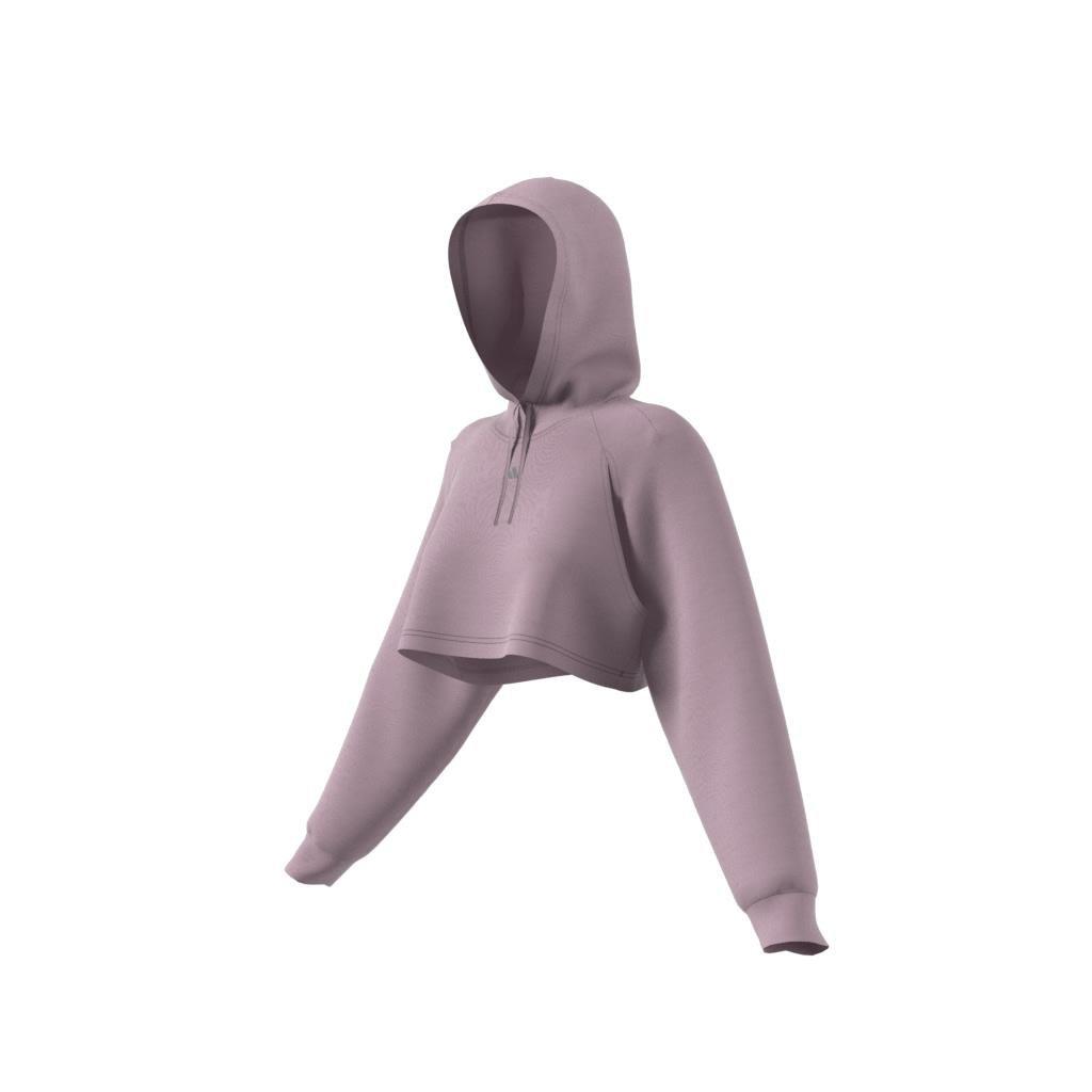 Hiit Aeroready Crop Training Hoodie, Purple, , large image number 14