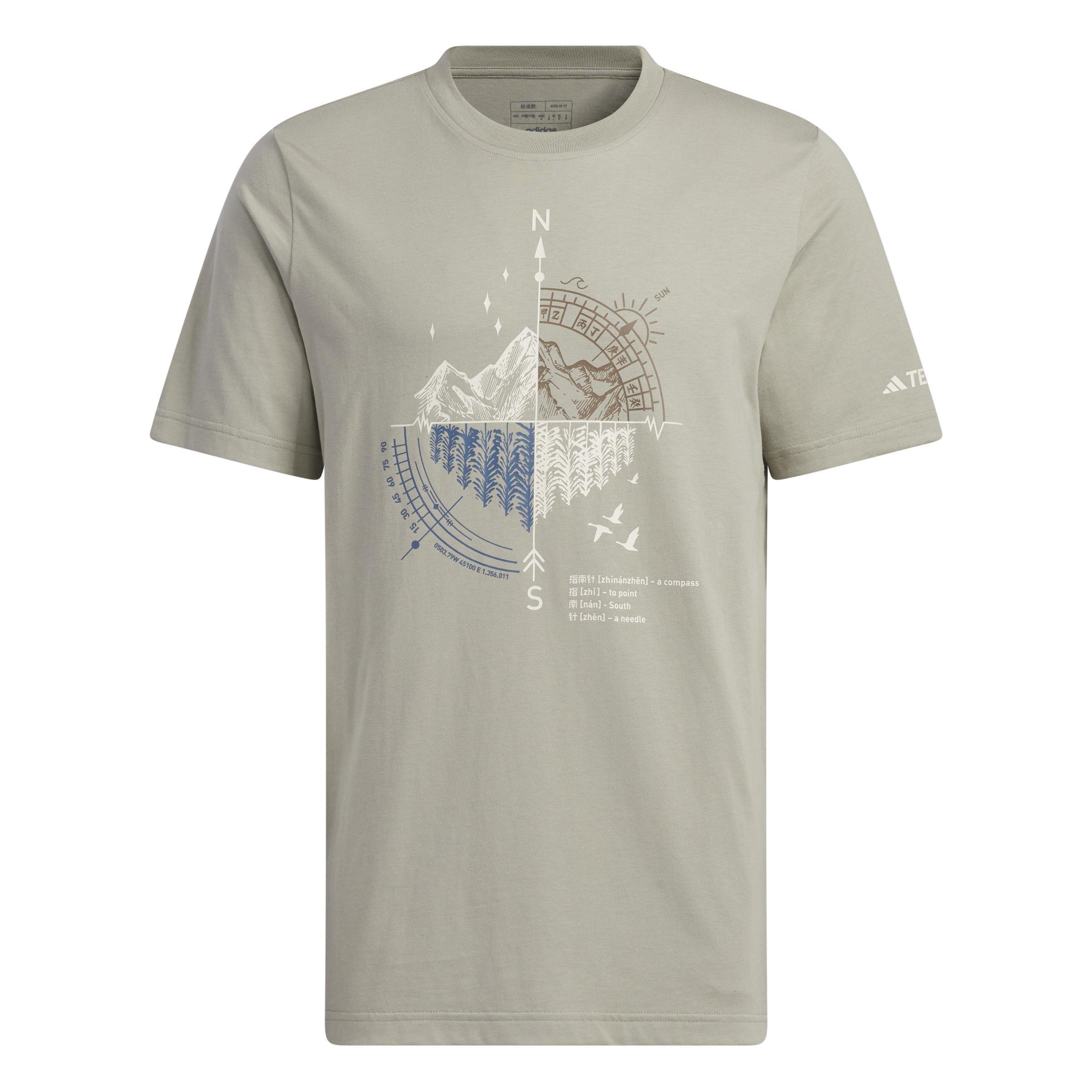 Short Sleeve Mountain Graphic T-Shirt, Green, A901_ONE, medium