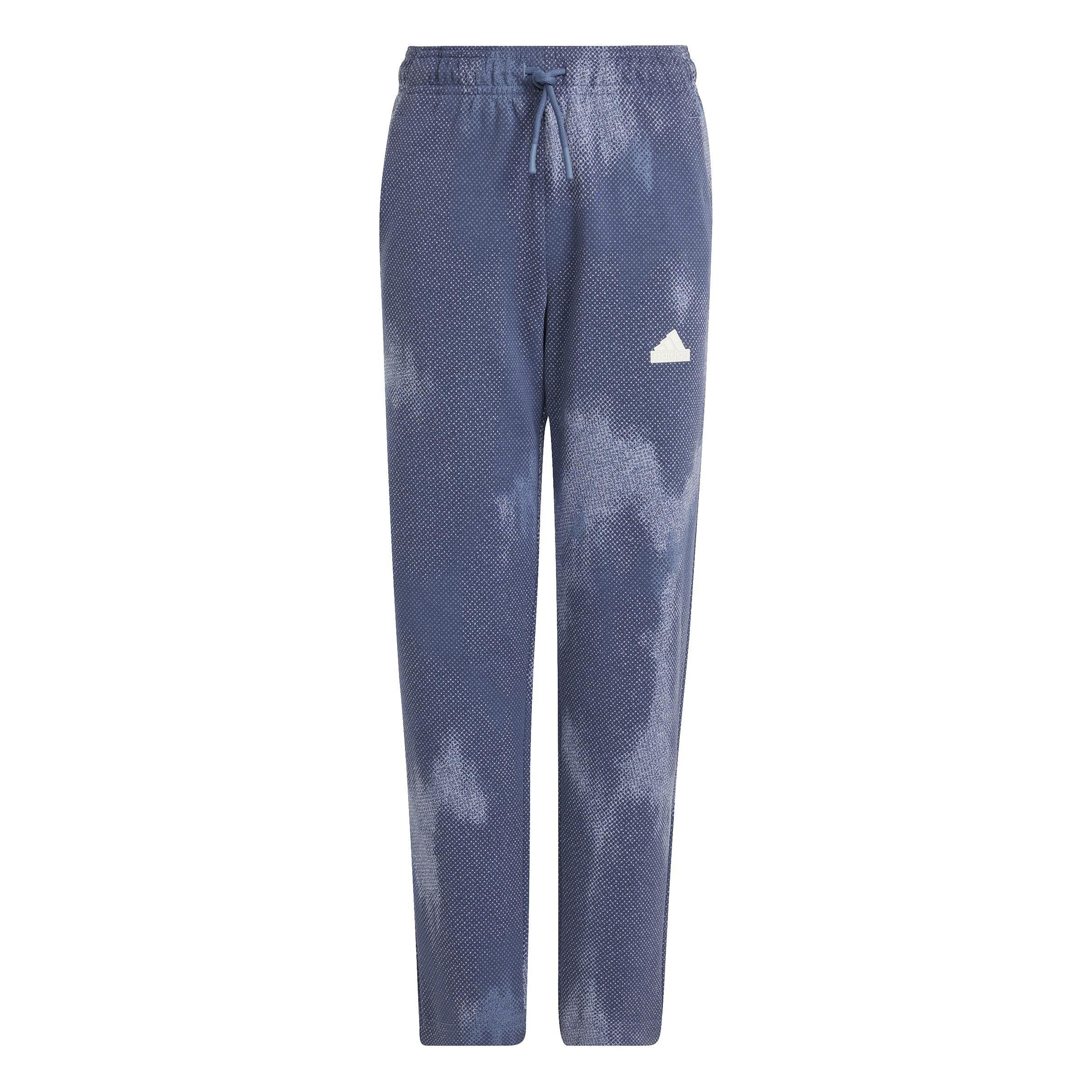 Unisex Kids Future Icons Allover Print Ankle Length Joggers, Blue, A901_ONE, large image number 0
