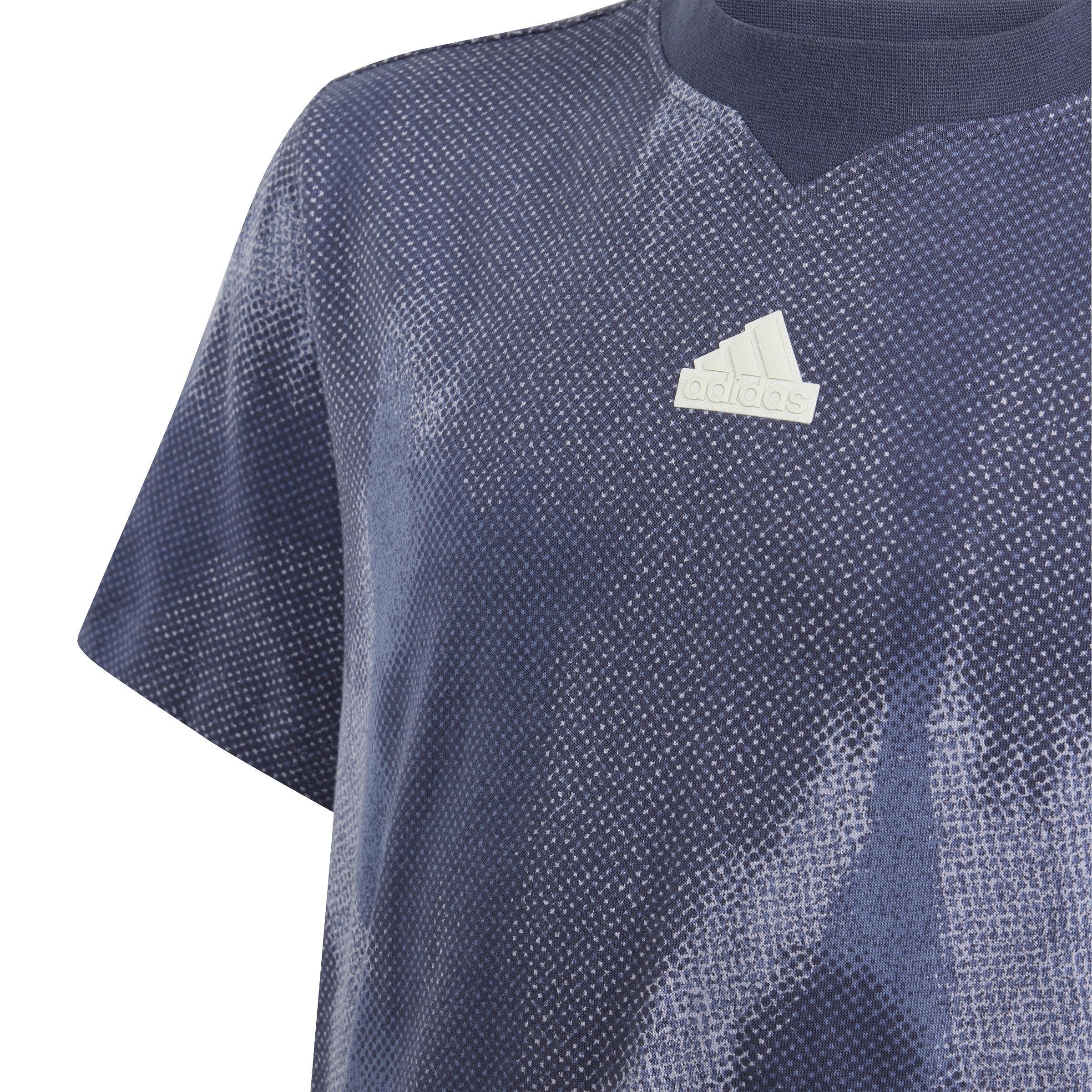 Unisex Kids Future Icons Allover Print T-Shirt, Blue, A901_ONE, large image number 5