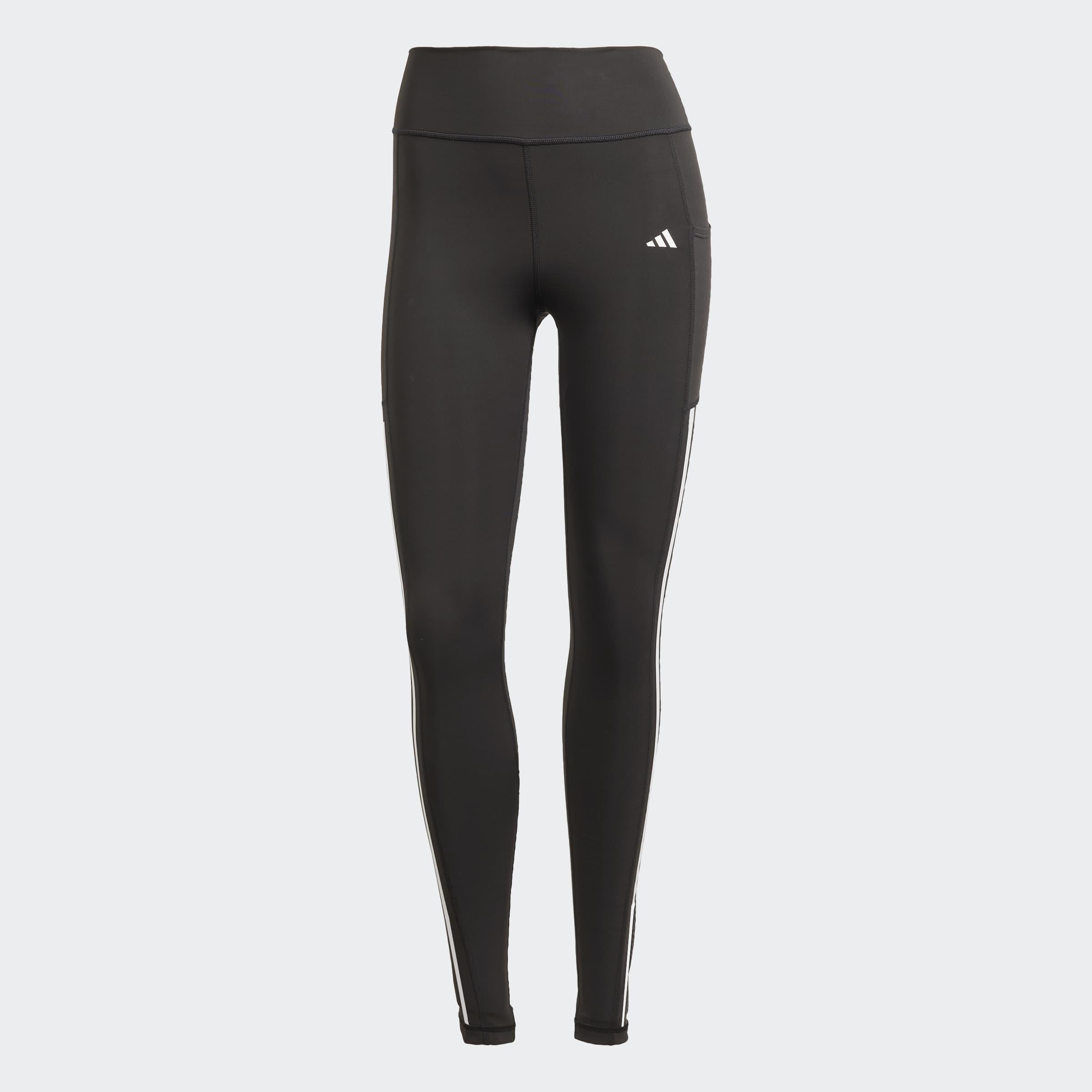Optime 3-Stripes Full-Length Leggings, Black, A901_ONE, large image number 0