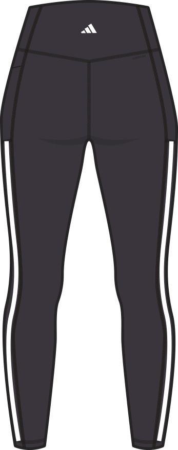 Optime 3-Stripes Full-Length Leggings, Purple, , large image number 0