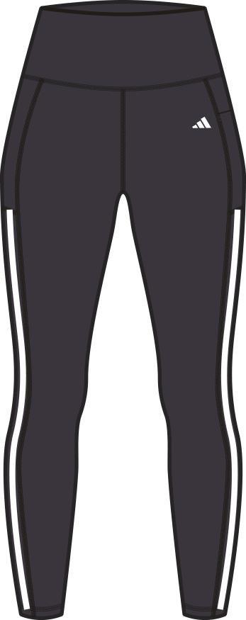 Optime 3-Stripes Full-Length Leggings, Purple, , large image number 1