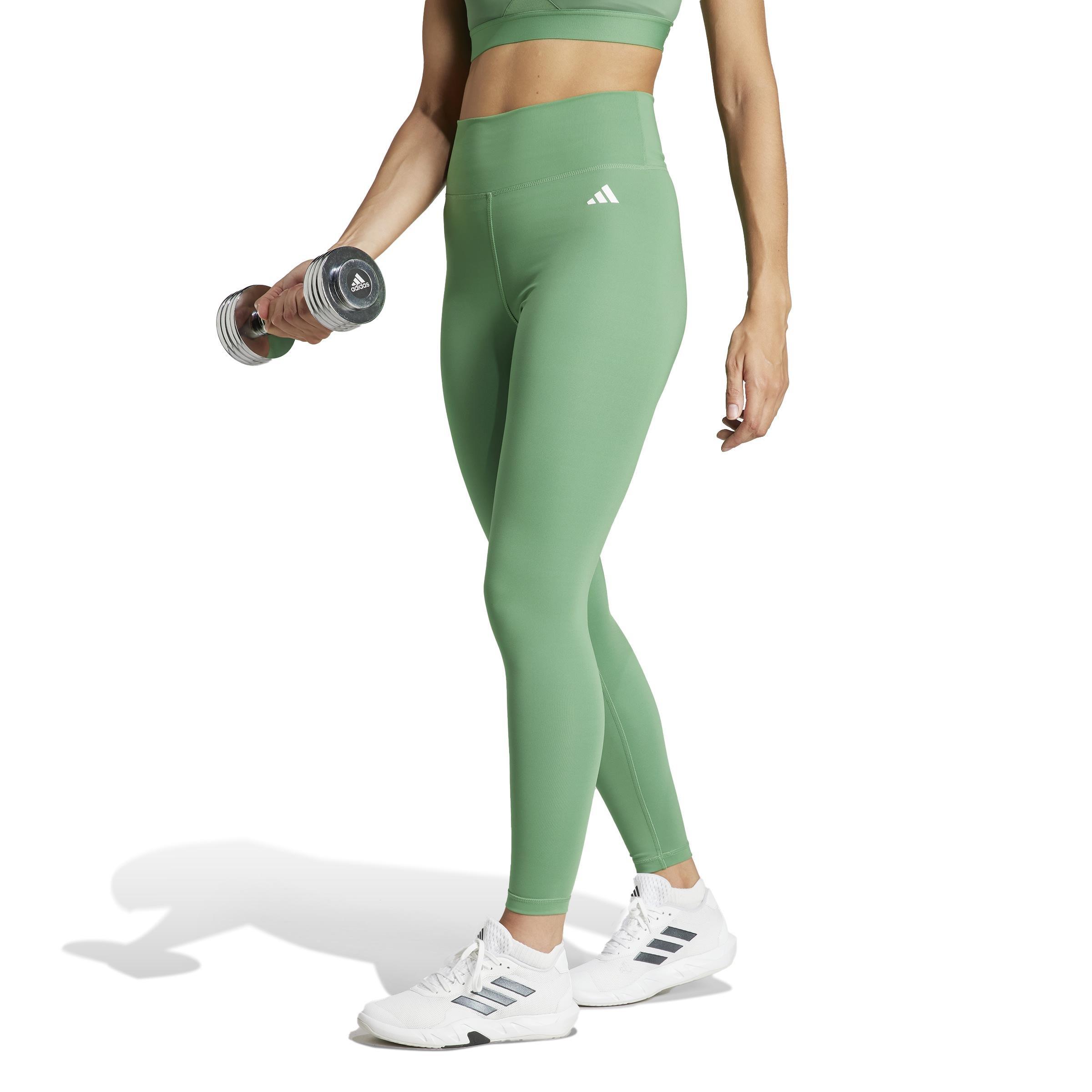 Training Essentials High-Waisted 7/8 Leggings, Green, , large image number 5