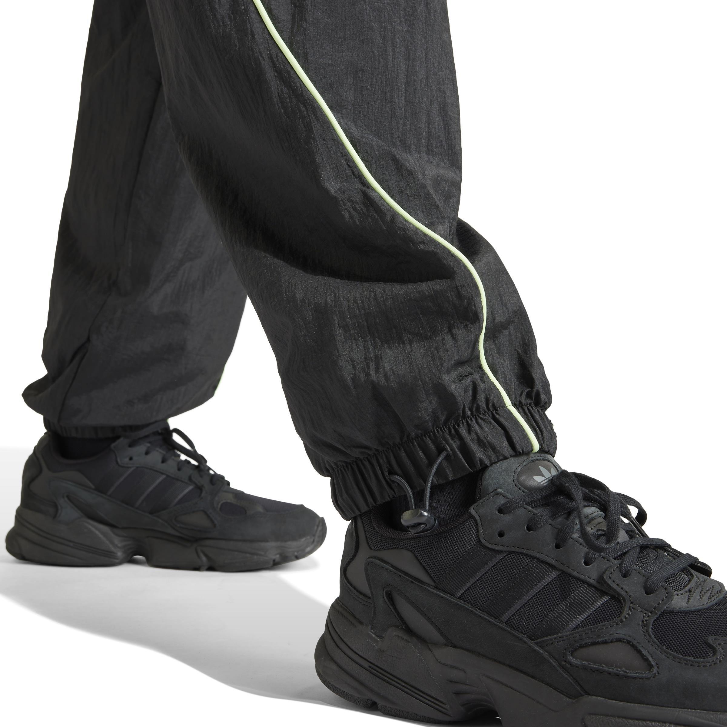 Loose Parachute Trousers, Black, A901_ONE, large image number 4