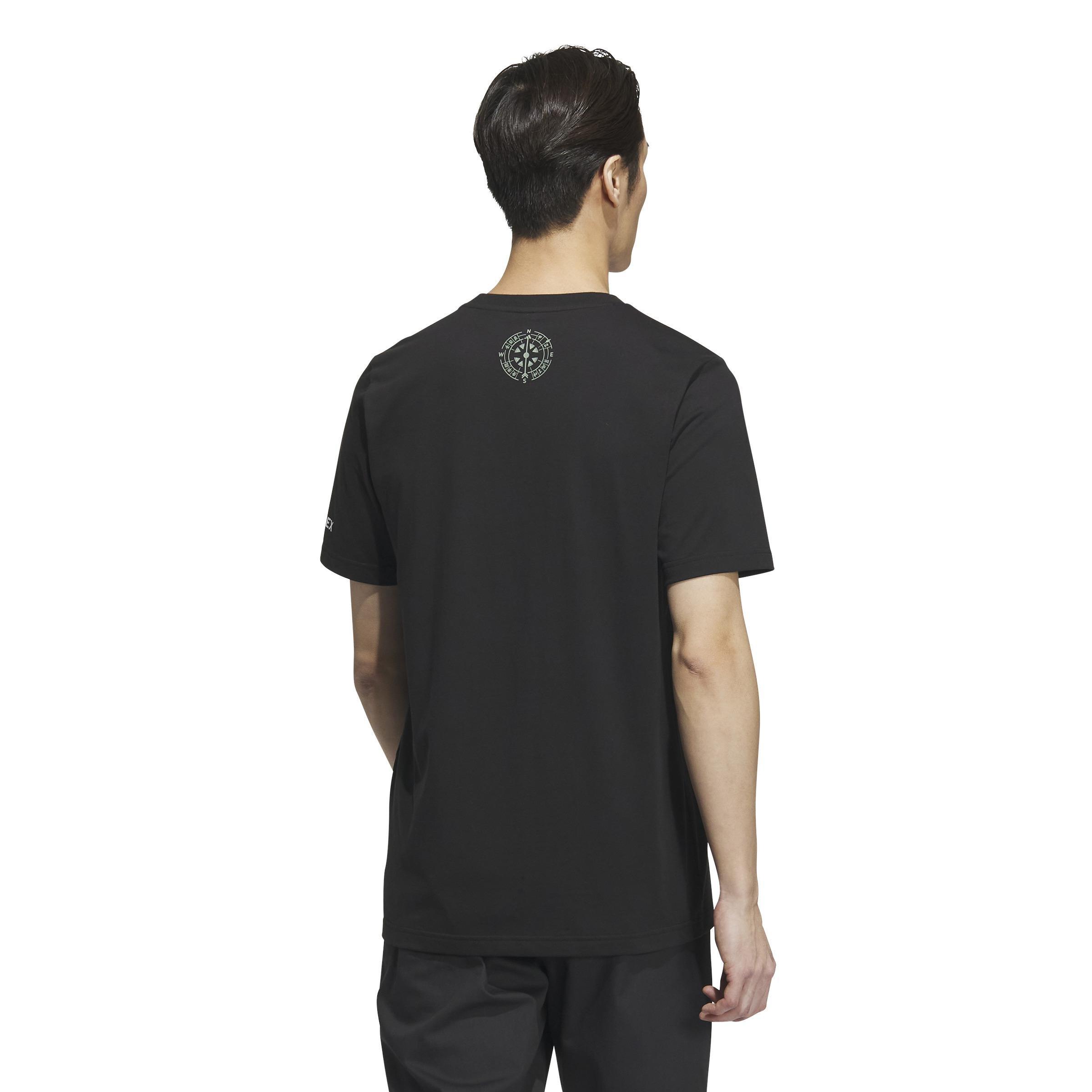 Short Sleeve Mountain Graphic T-Shirt, Black, , large image number 3