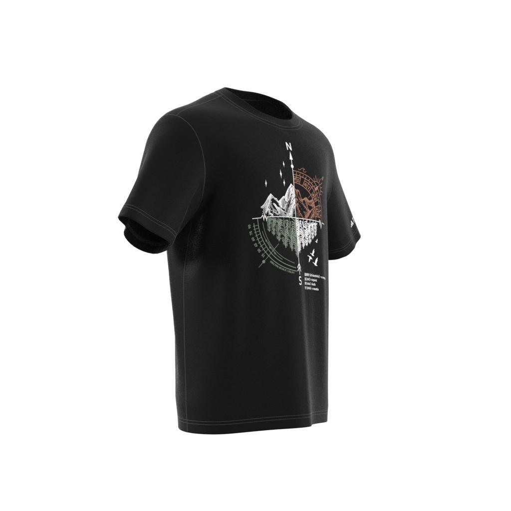 Short Sleeve Mountain Graphic T-Shirt, Black, , large image number 13