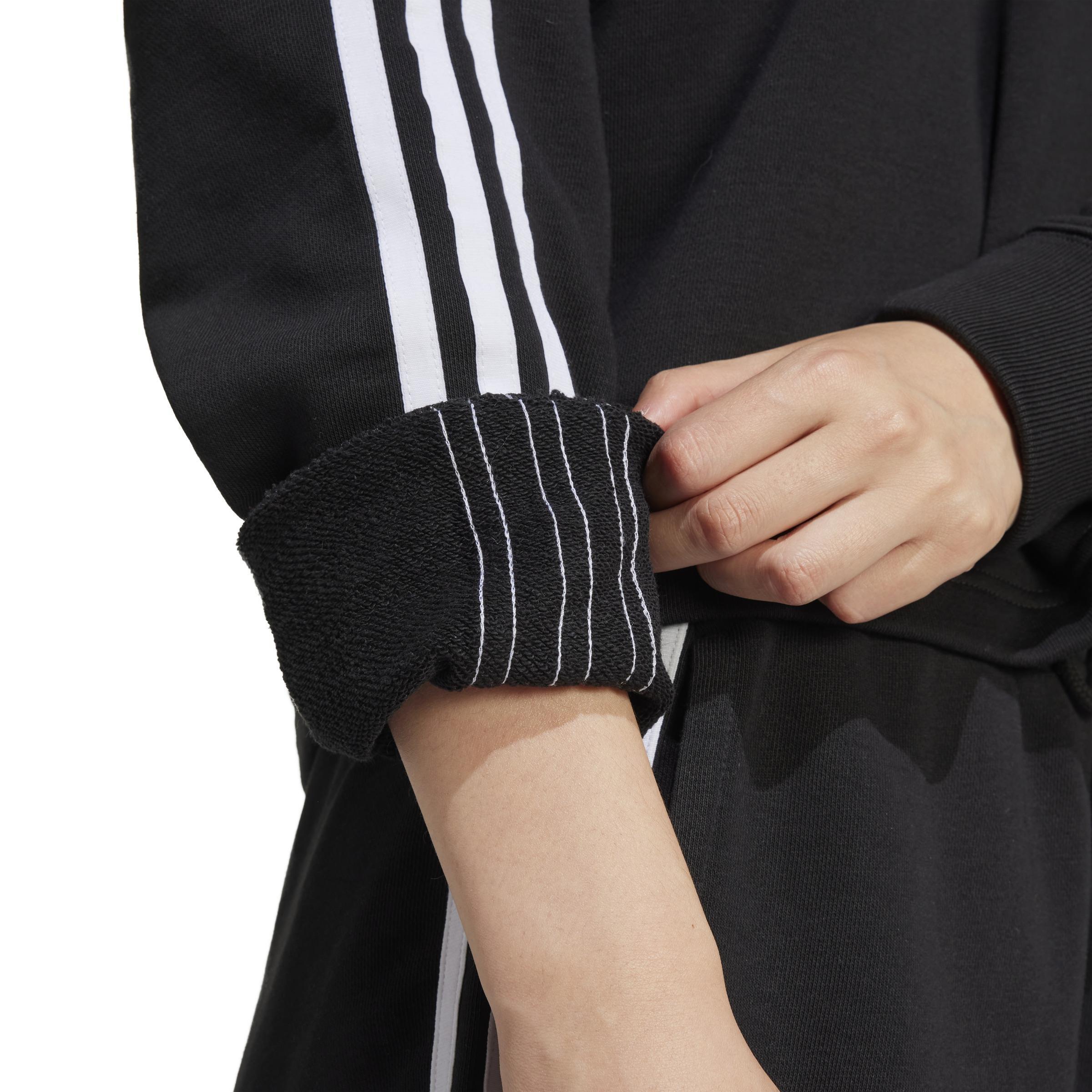 Adicolor 3-Stripes Short Hoodie, Black, , large image number 4