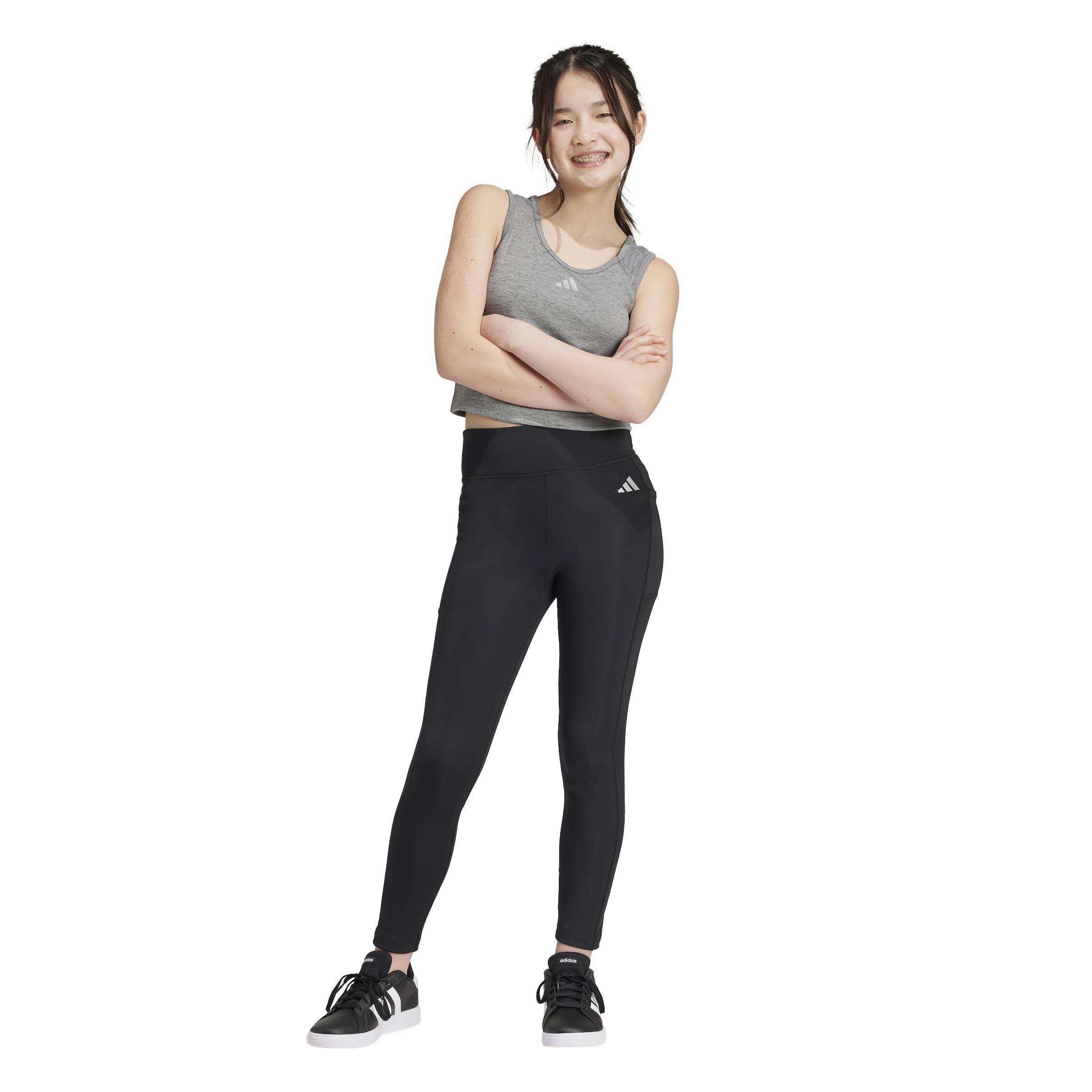 Kids Optime 7/8 Leggings, Black, , large image number 9