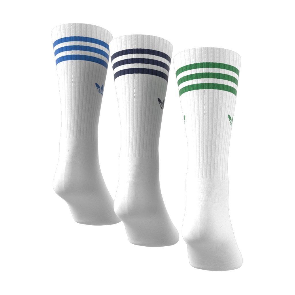 Unisex Solid Crew Socks 3 Pairs, White, A901_ONE, large image number 8