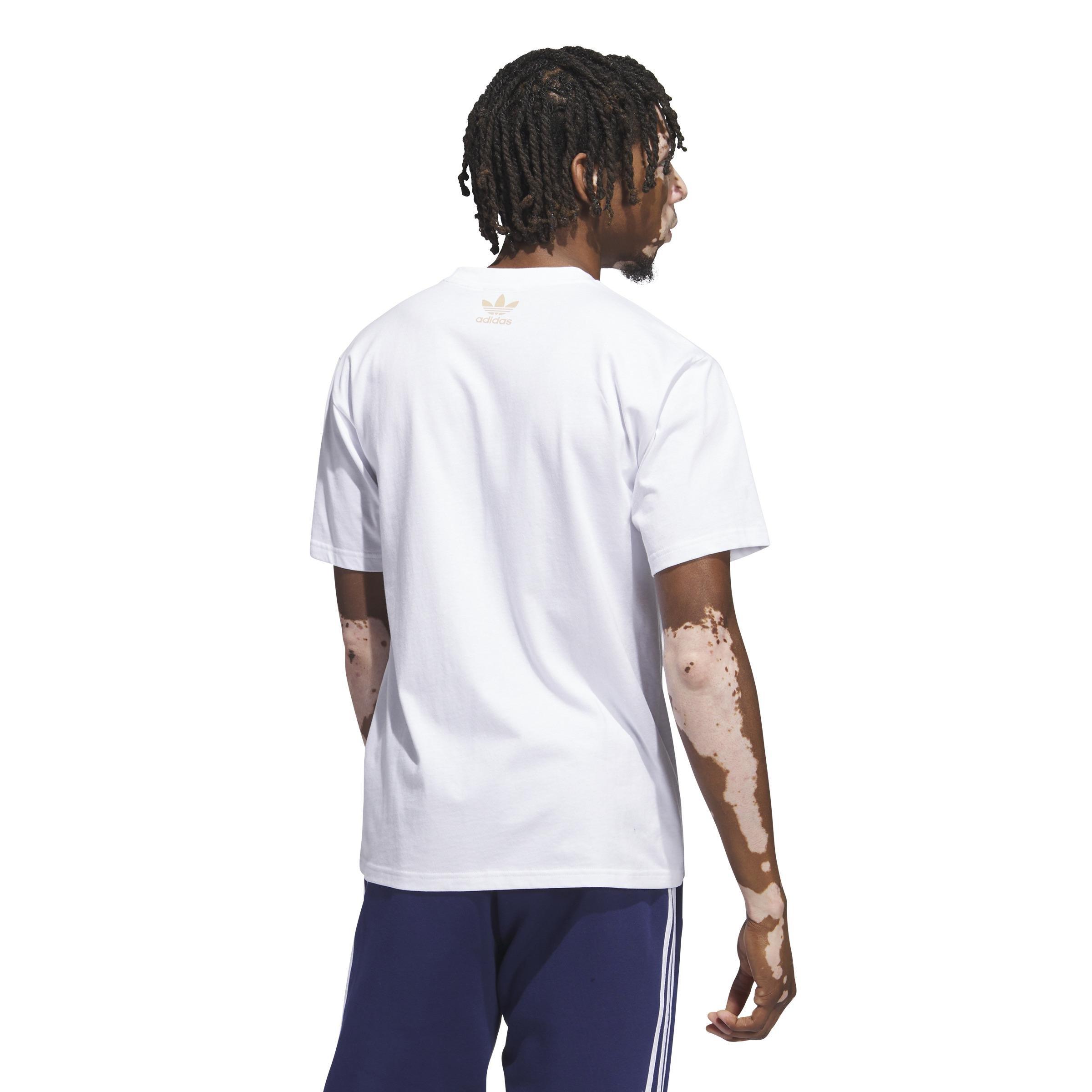 Grow Stacked Trefoil T-Shirt, White, , large image number 3